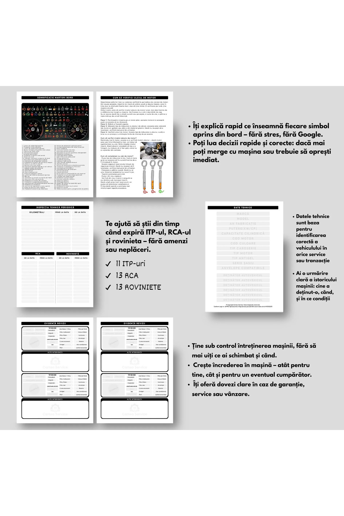 OEM-Universal Auto Service Book – A5 Format, 44 Pages, Maintenance and Service Record 2