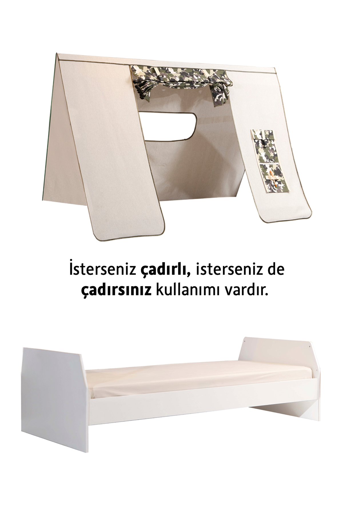 benim odam My House Montessori Kamp Karyola Ve Kamuflaj Çadırı 90 X 200 fotoğrafı 6 (önizleme)