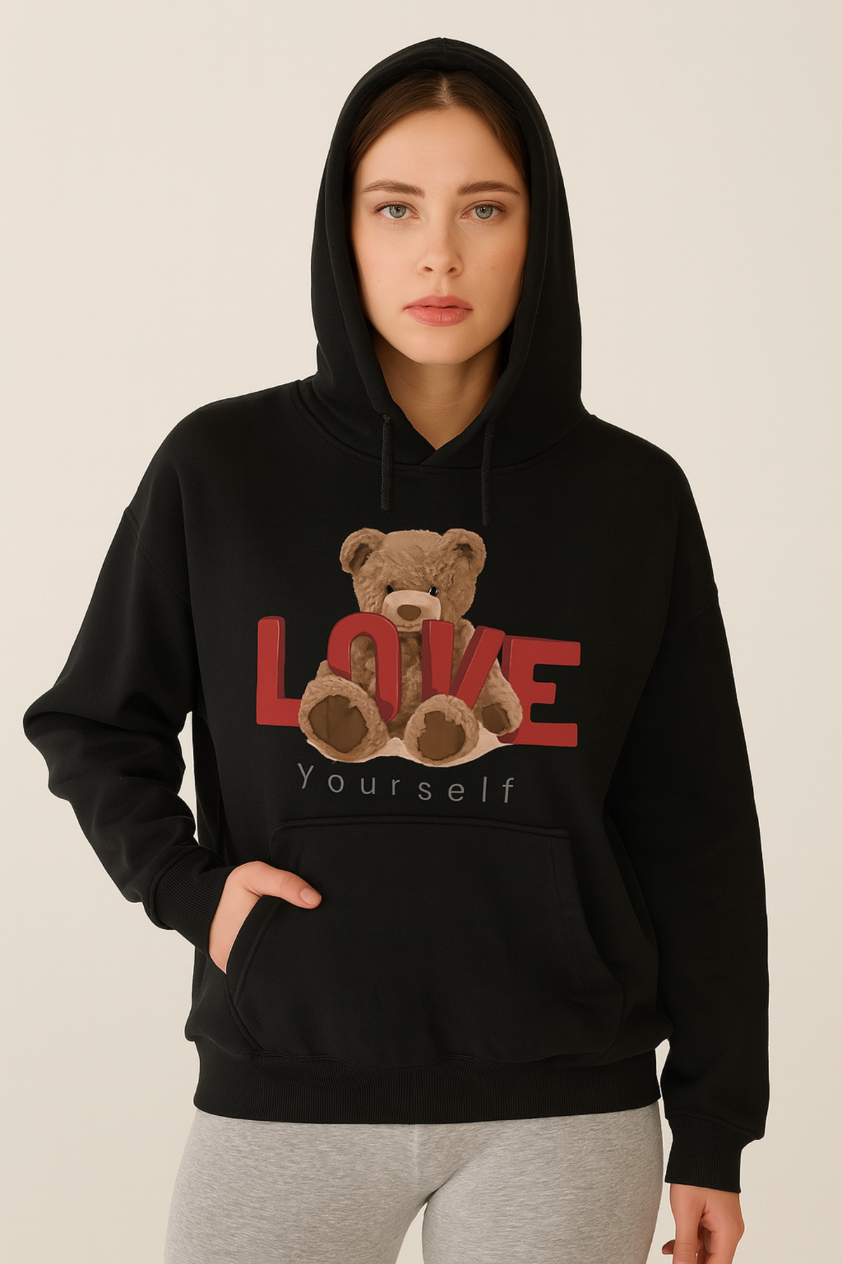 MODA UNISEX SWEATSHİRT KANGURU CEPLİ KAPÜŞONLU SWEATSHİRT KANGURU CEPLİ fotoğrafı 2 (önizleme)