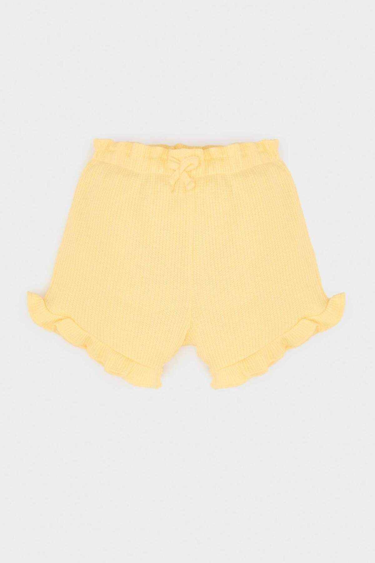 DeFacto-Pantaloni scurți tip vafe pentru fetiță cu talie elastică A8043A525SM 2