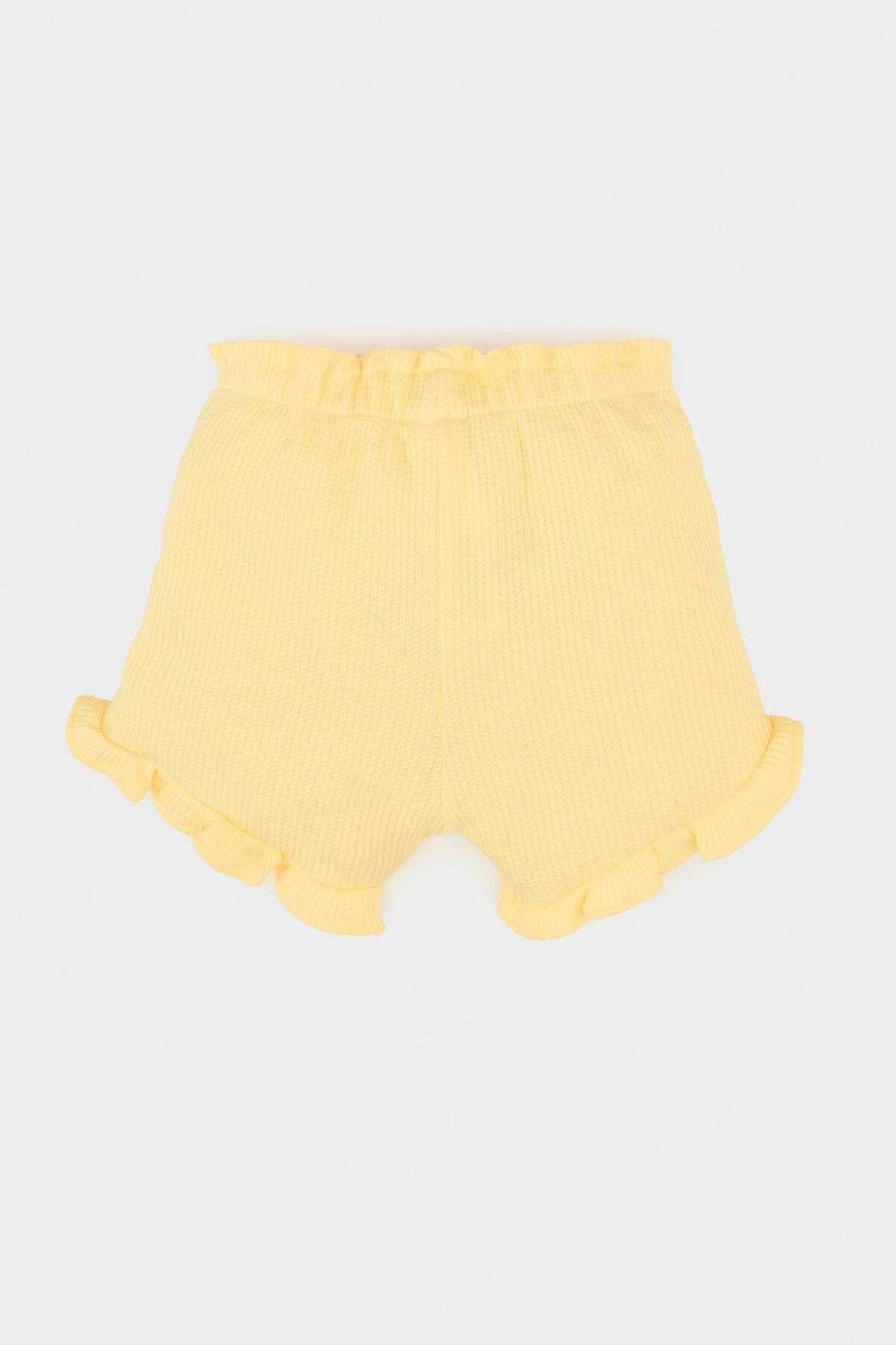 DeFacto-Pantaloni scurți tip vafe pentru fetiță cu talie elastică A8043A525SM 5
