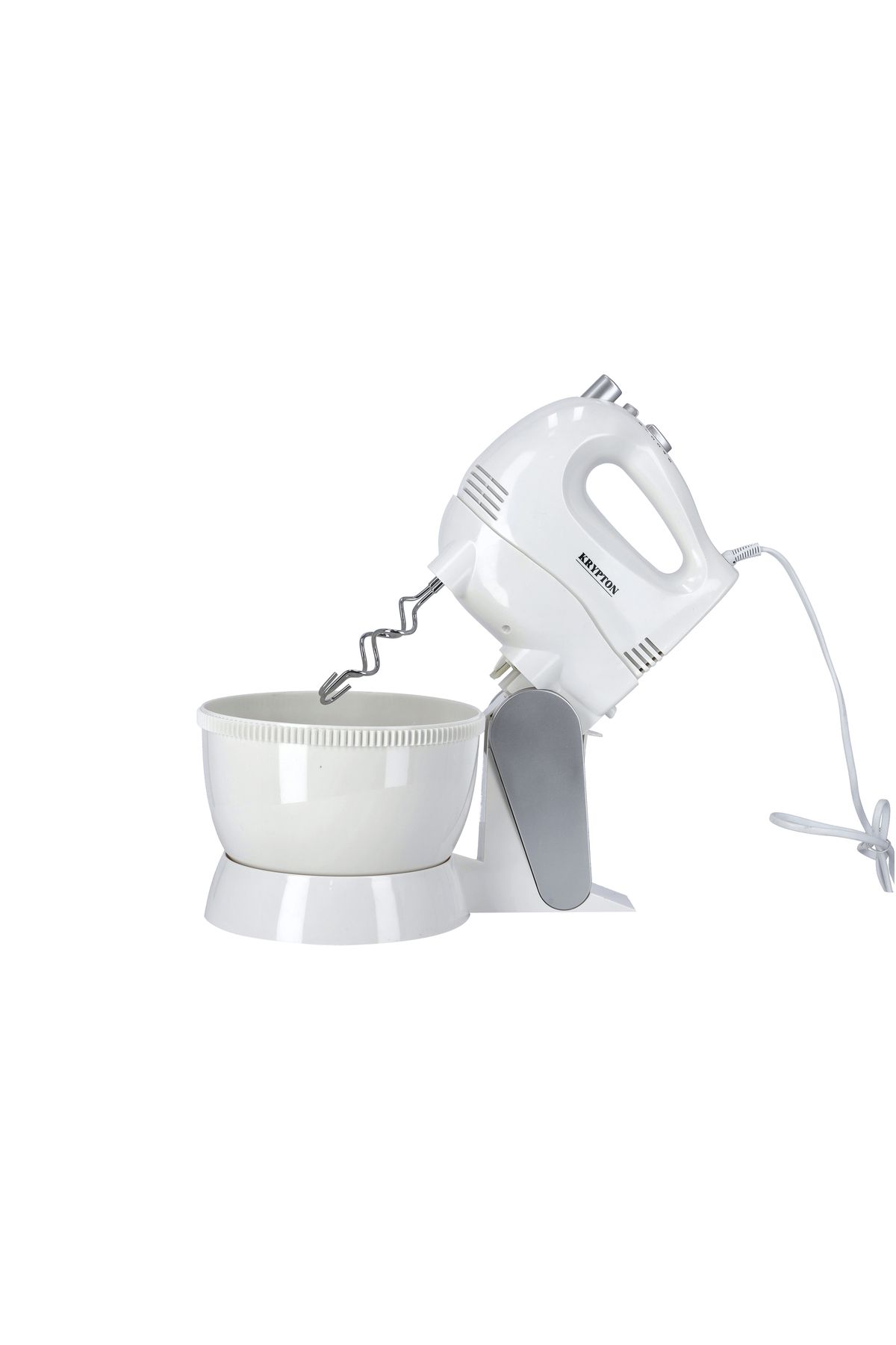 KRYPTON-250w Stand Mixer With Rotating Bowl, 5 Speeds, Beaters & Dough Hooks For Easy Mixing 1