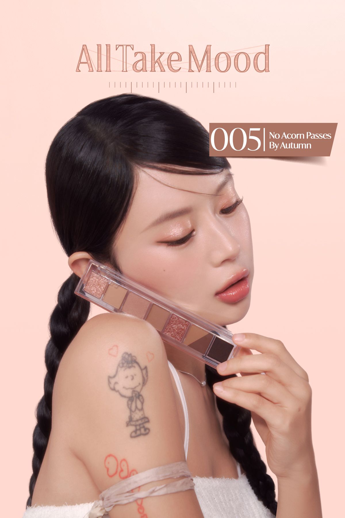 PERIPERA-Peripera All Take Mood Palette 005 - 5 Different Pigmented Textured Headlight Palette,'No Acorn Passes by Autumn' 1