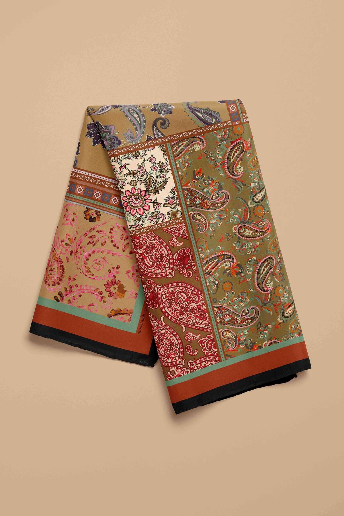 Modabutik-Z28 Γυναικείο έθνικ μοτίβο 50x50 Bandana Hyl Dg01272-22 8