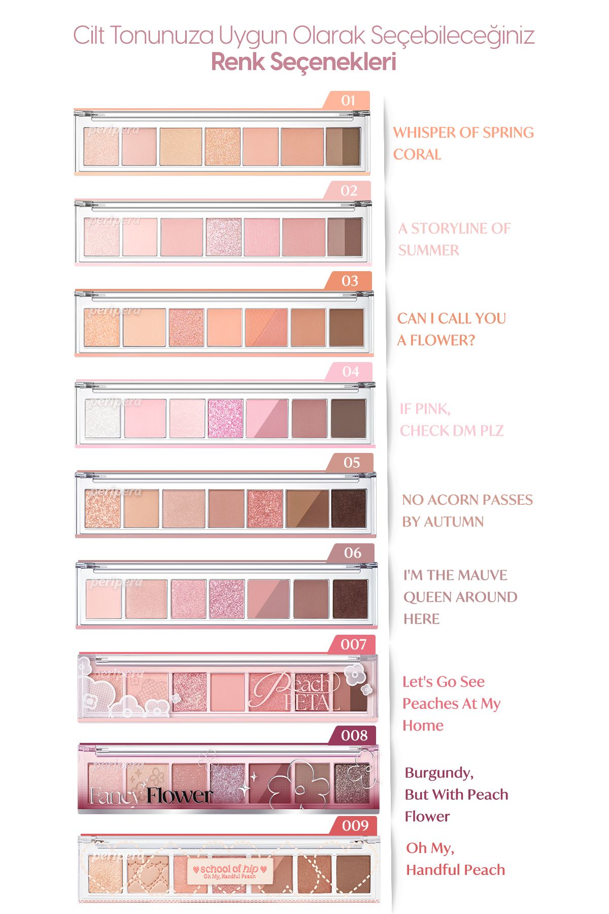 PERIPERA-Peripera All Take Mood Palette 004 - 5 Different Pigmented Textured Headlight Palette,If Pink Check Dm Plz 5