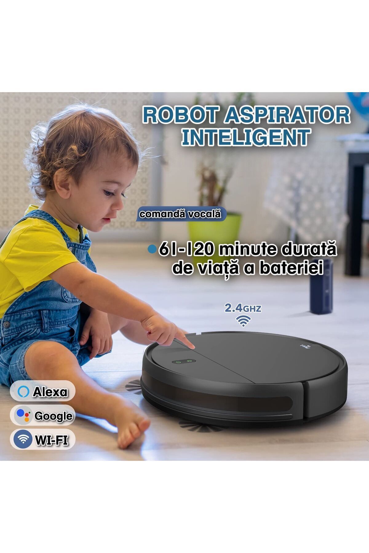 Infiniteea-Aspirator robot Infiniteea™, aspirare și spălare simultană 4
