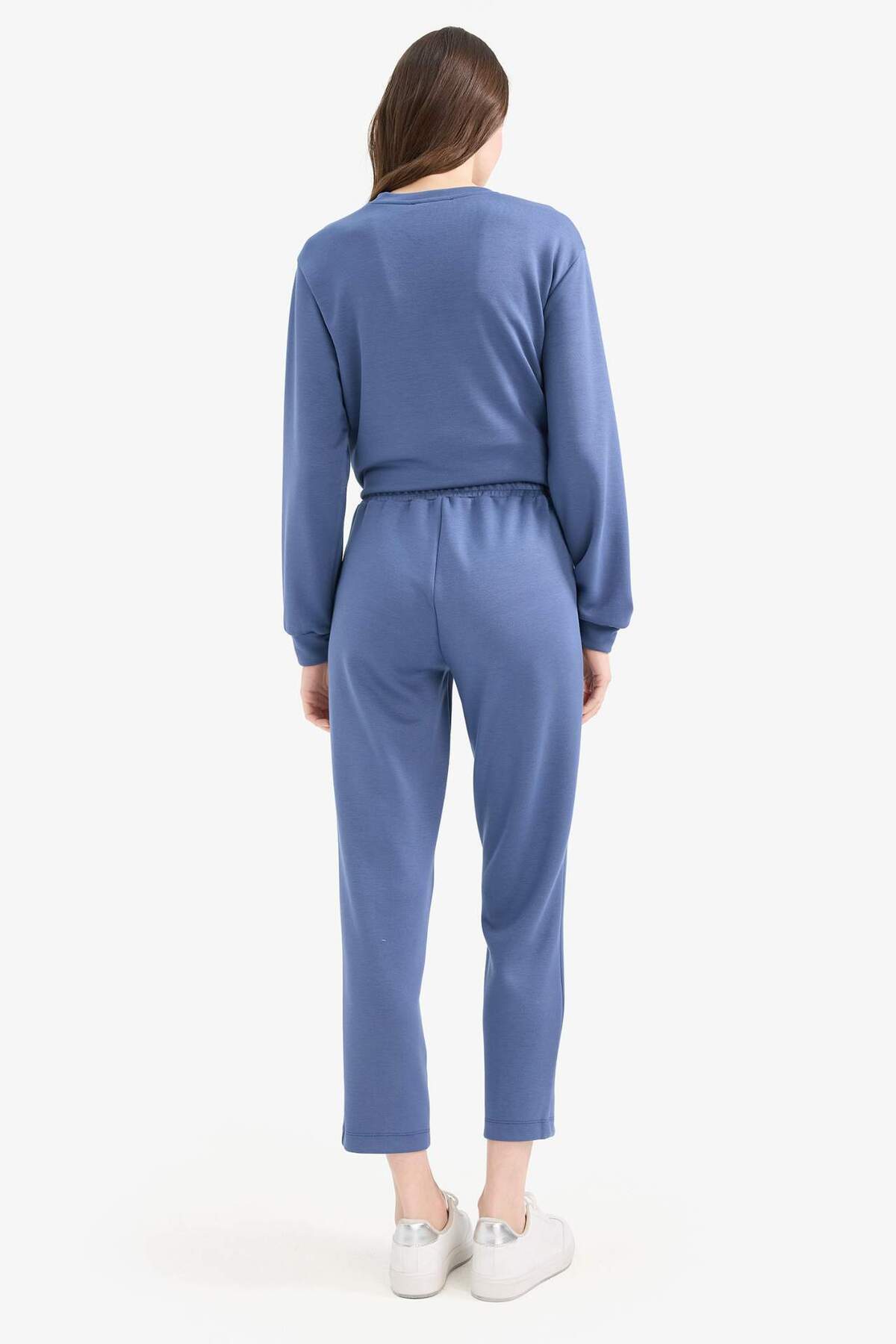 DeFacto-Regular Fit Elastic Waist Pocket Basic Straight Trousers E1954Ax25Sp 5