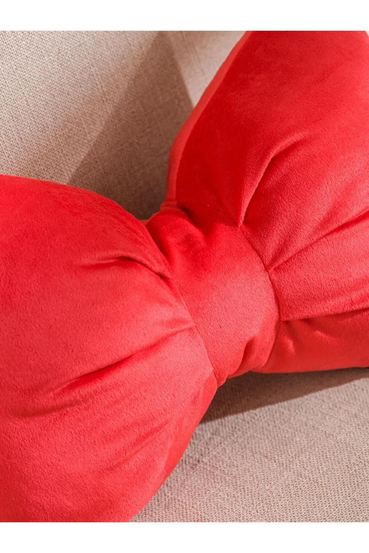 LC Waikiki-Red Bow Look Throw Pillow 30X40 cm 2