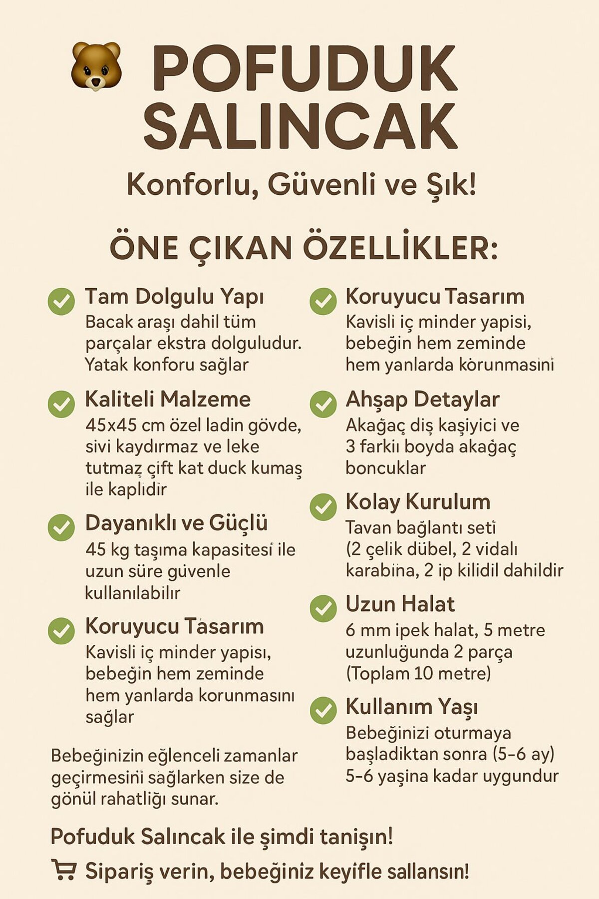 Jaju Baby Pofuduk Kum Beji Salıncak fotoğrafı 2 (önizleme)