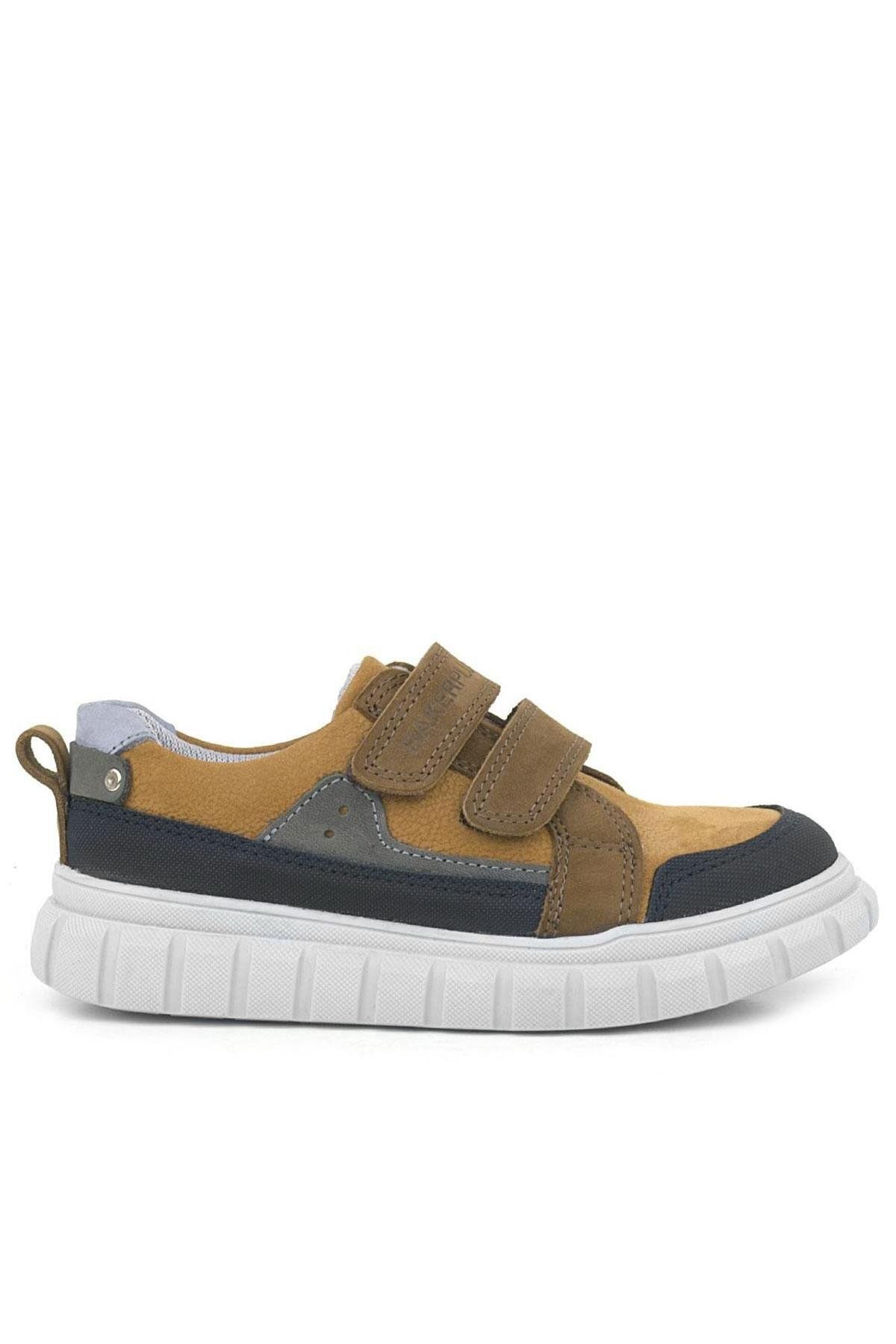 Rakerplus-Γνήσιο δερμάτινο καφέ Velcro Παιδικά Casual Αθλητικά Σχολικά Παπούτσια 3