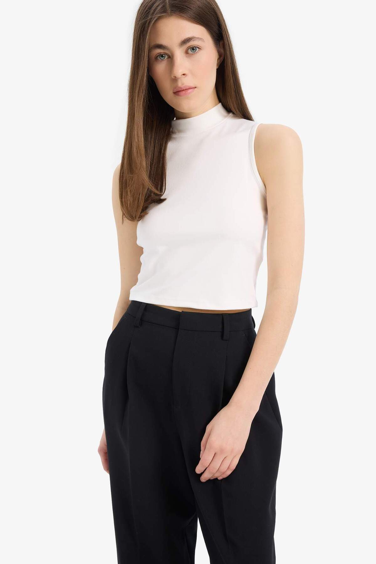DeFacto-Slim Fit Slim Fit Half Turtleneck Undershirt E4677Ax25Sp 4