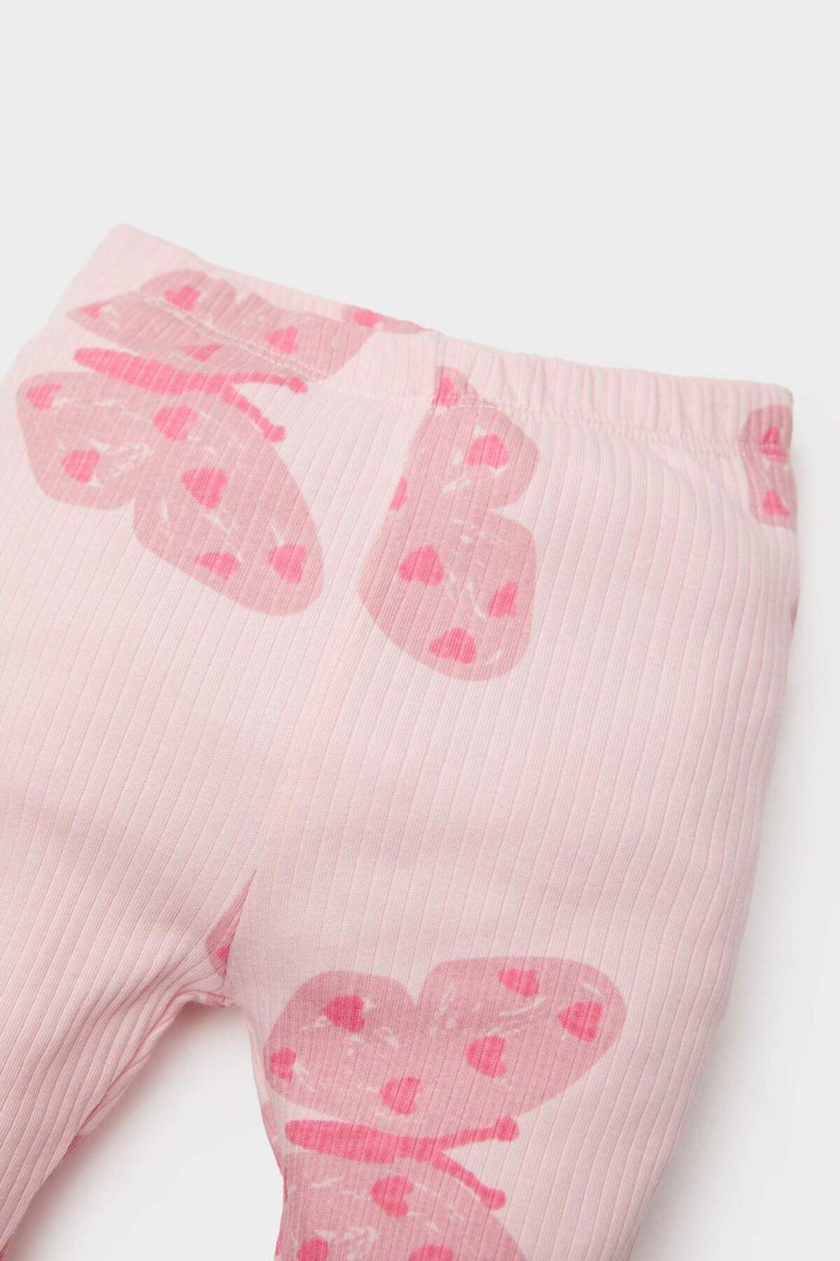 DeFacto-Gerippte Camisole-Leggings mit Schmetterlingsmuster für Babys und Mädchen E5547A525SP 2