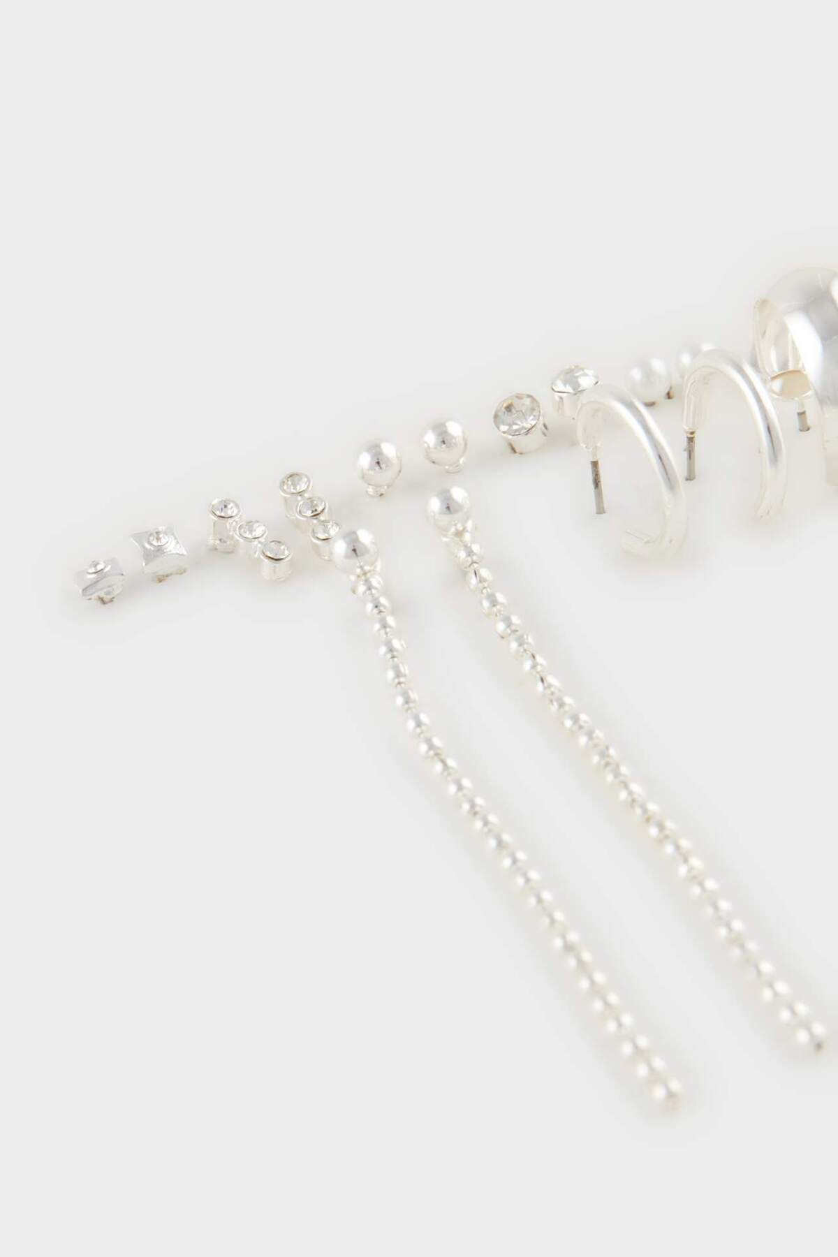 DeFacto-Damen 9-teilige Silberohrringe E4453axns 2