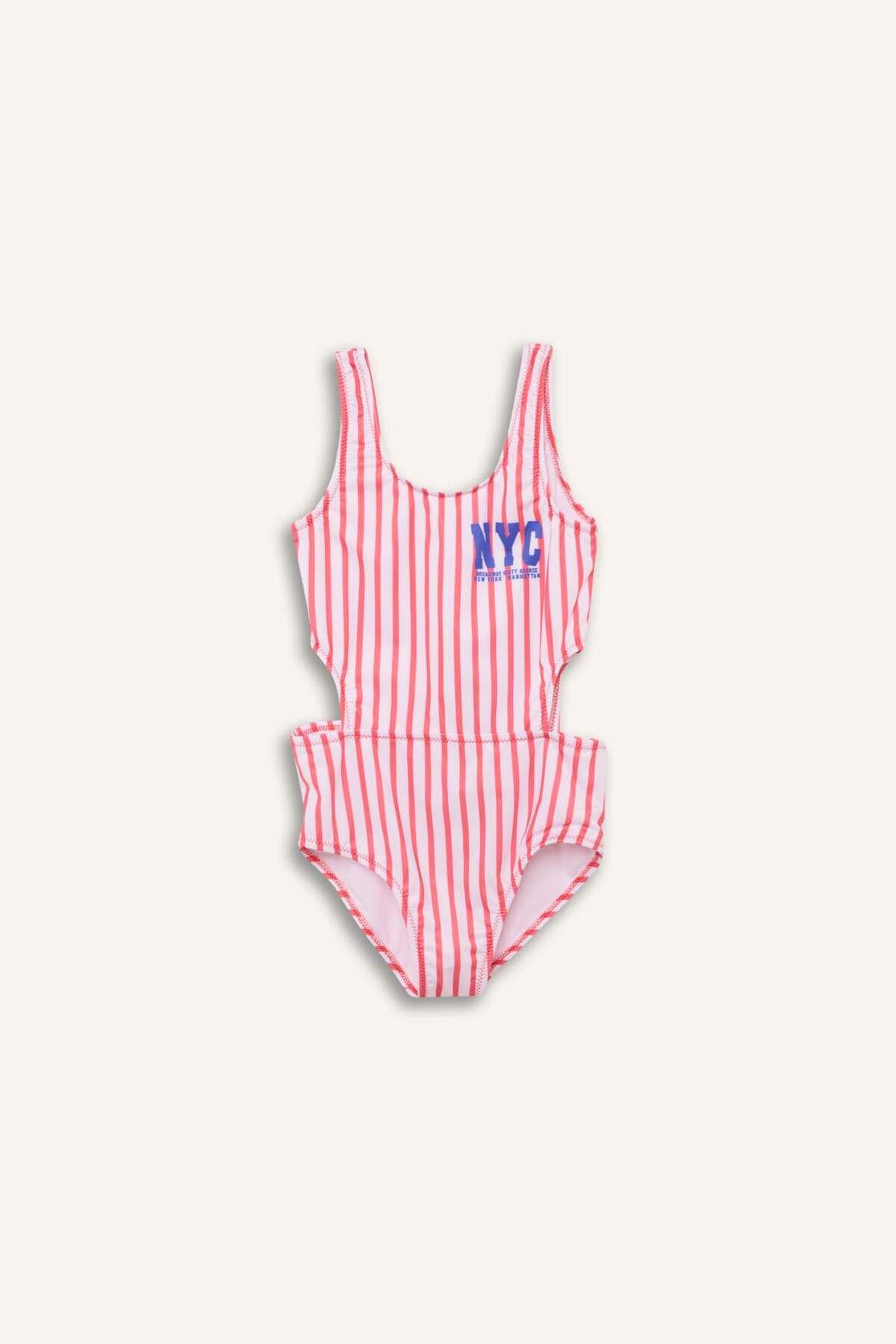 DeFacto-Girl's Striped Swimsuit D9901A825Hs 1