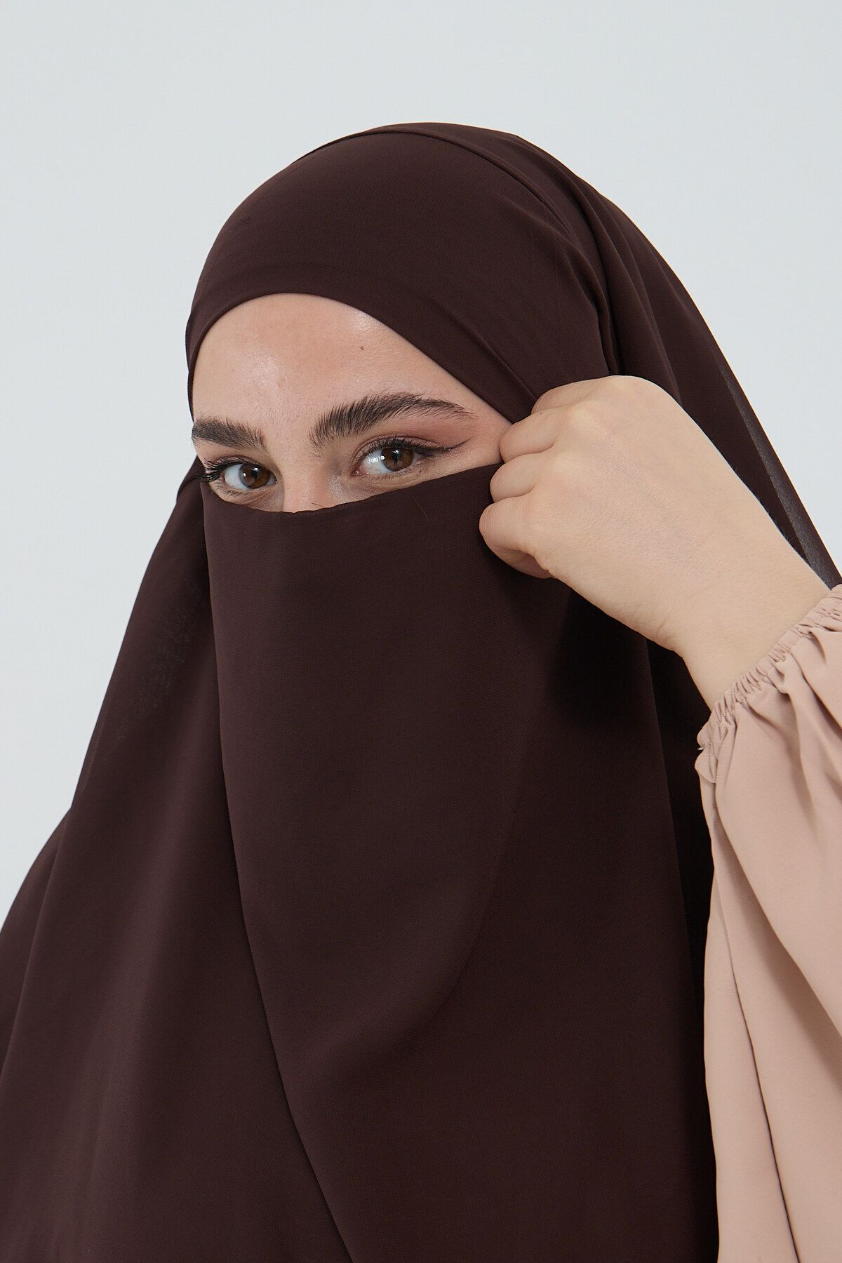 Mihrisina collection-3 Layer Sufle Hijab Khi̇mar Ready Turban Shal Standard Size Practical 3