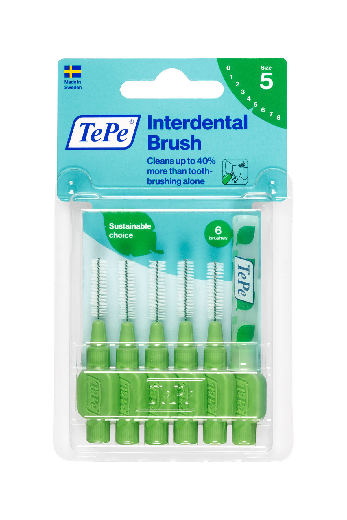 TePe Blisterli Arayüz Fırçası 6 Lı Yeşil