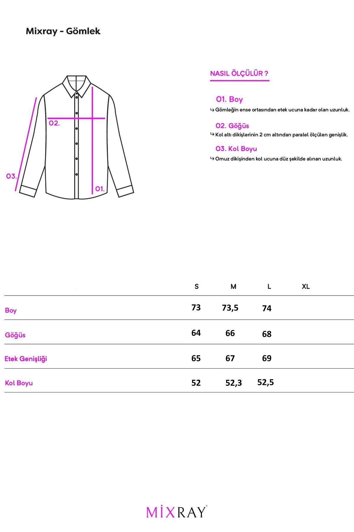 Mixray  4670 Kadın Cepli Oversize Basic Keten Gömlek Bebe Mavi - Görsel 8