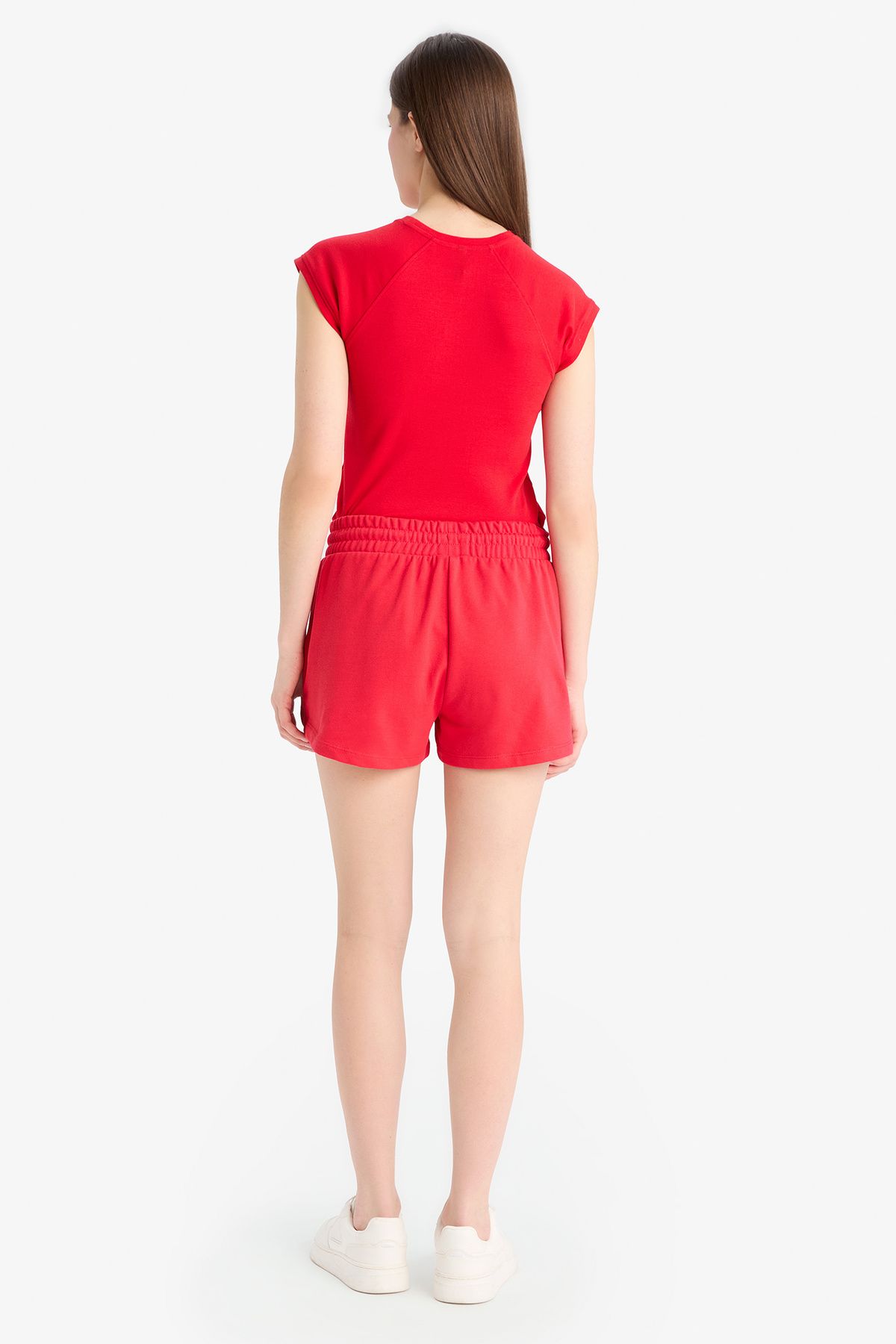 DeFacto-Regular Fit Waist Lace up Shorts C7600Ax25Sm 7