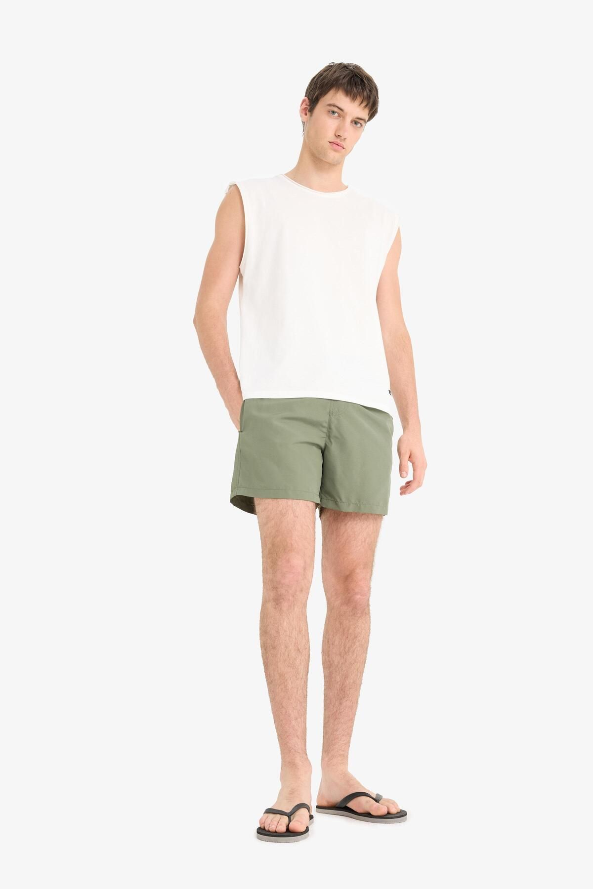 DeFacto-Regular Fit Mesh Lined Above Knee Swim Shorts E4736Ax25Hs 1