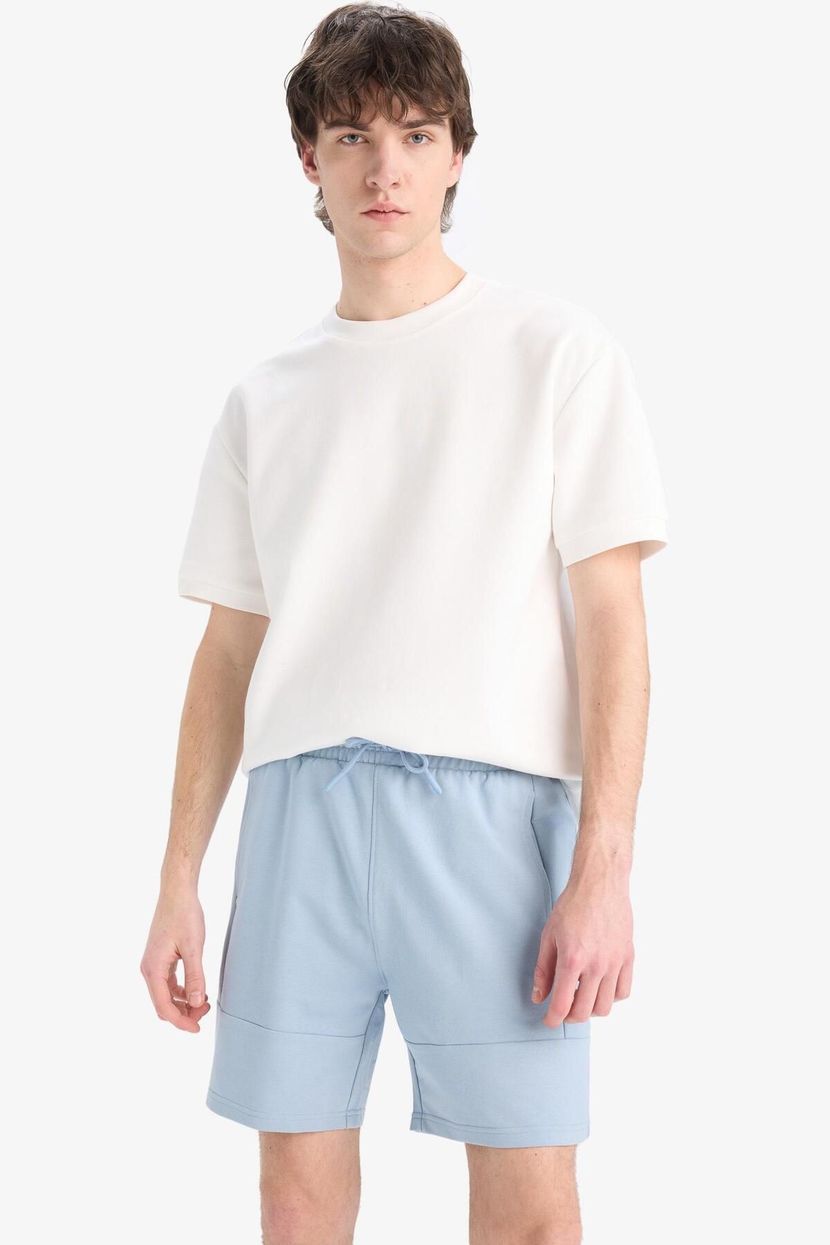 DeFacto-Slim Fit Slim Fit Skinny Leg Basic ίσιο σορτς B8674ax25sp 3