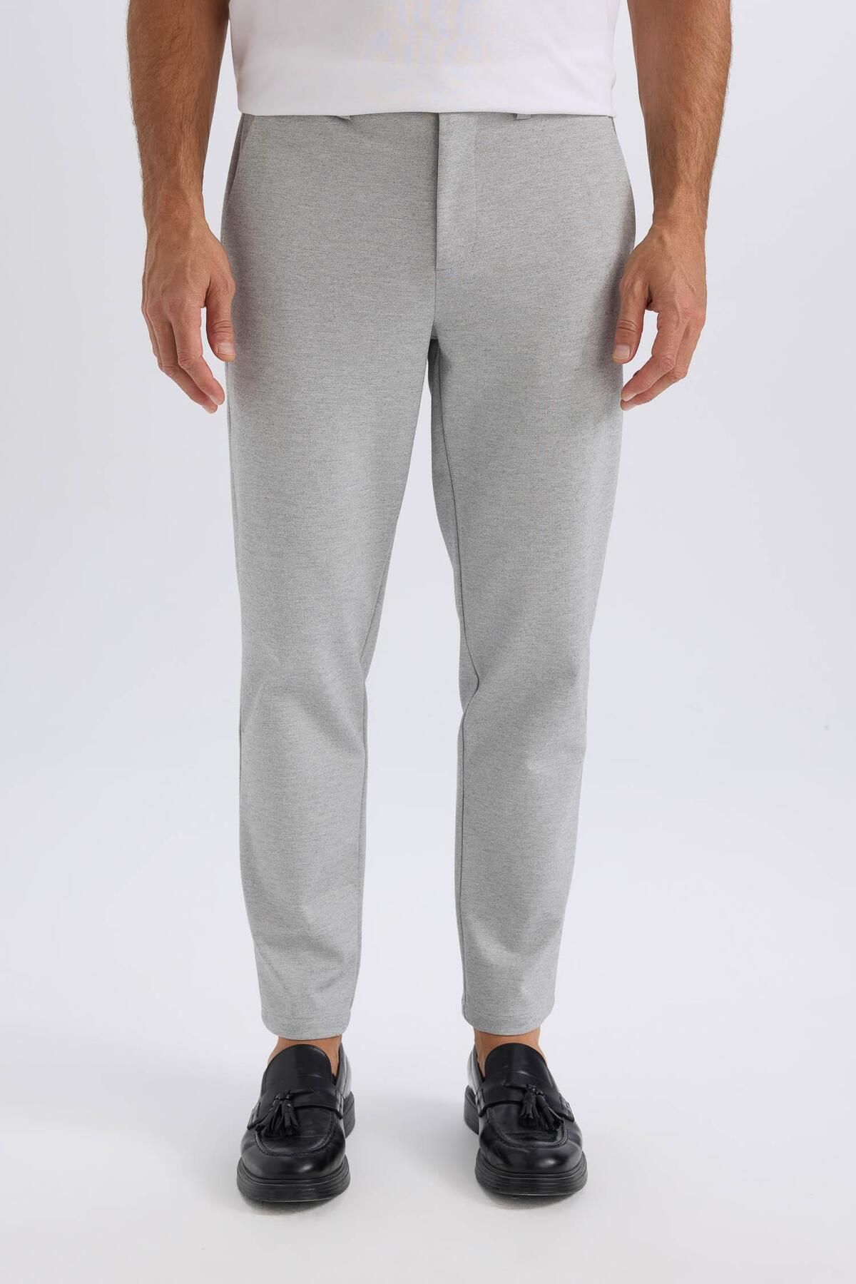 DeFacto-Jogger Straight Leg All-Way Stretching Summer Fabric Trousers T6317Az24Sp 6