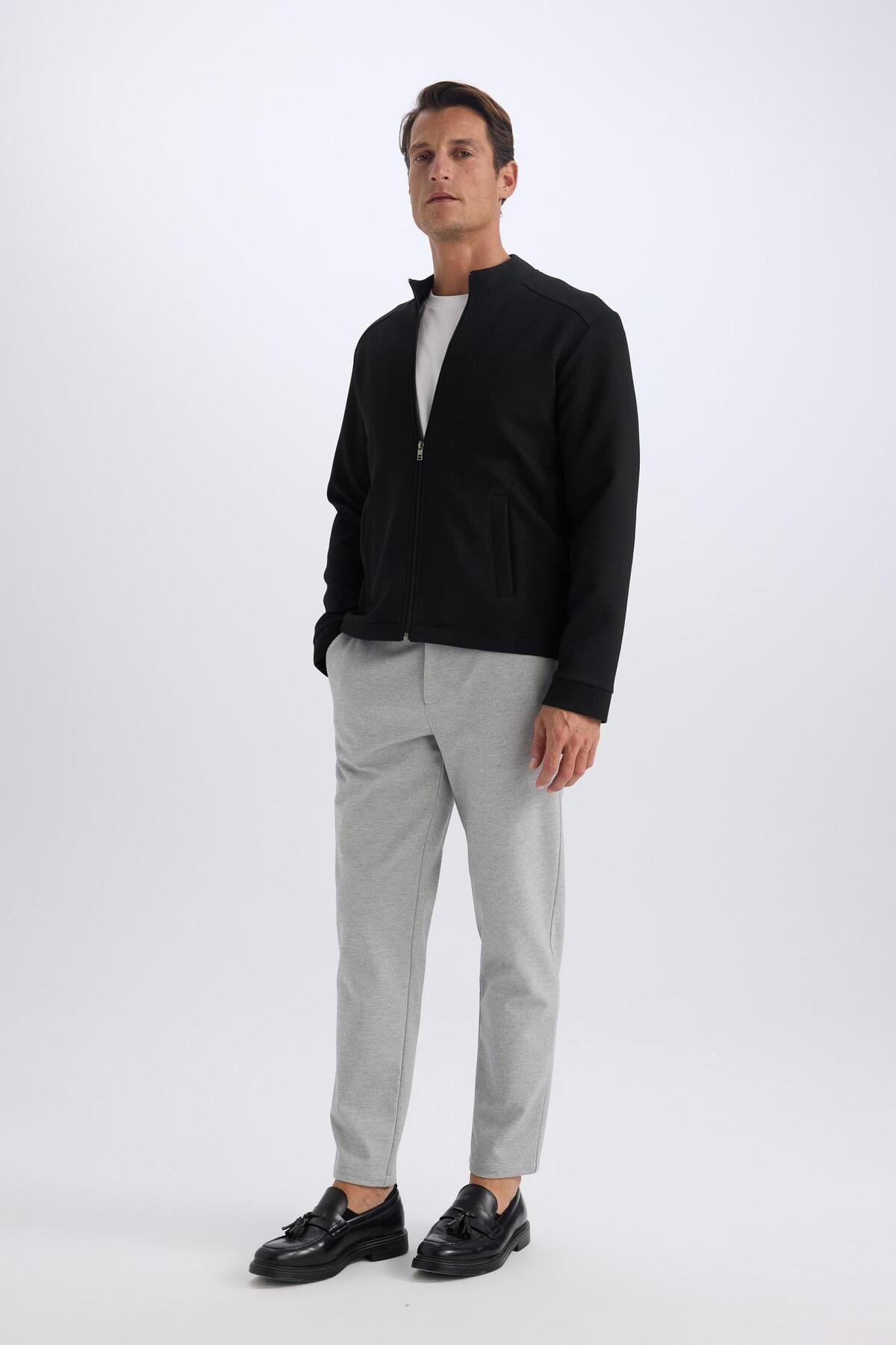 DeFacto-Jogger Straight Leg All-Way Stretching Summer Fabric Trousers T6317Az24Sp 2