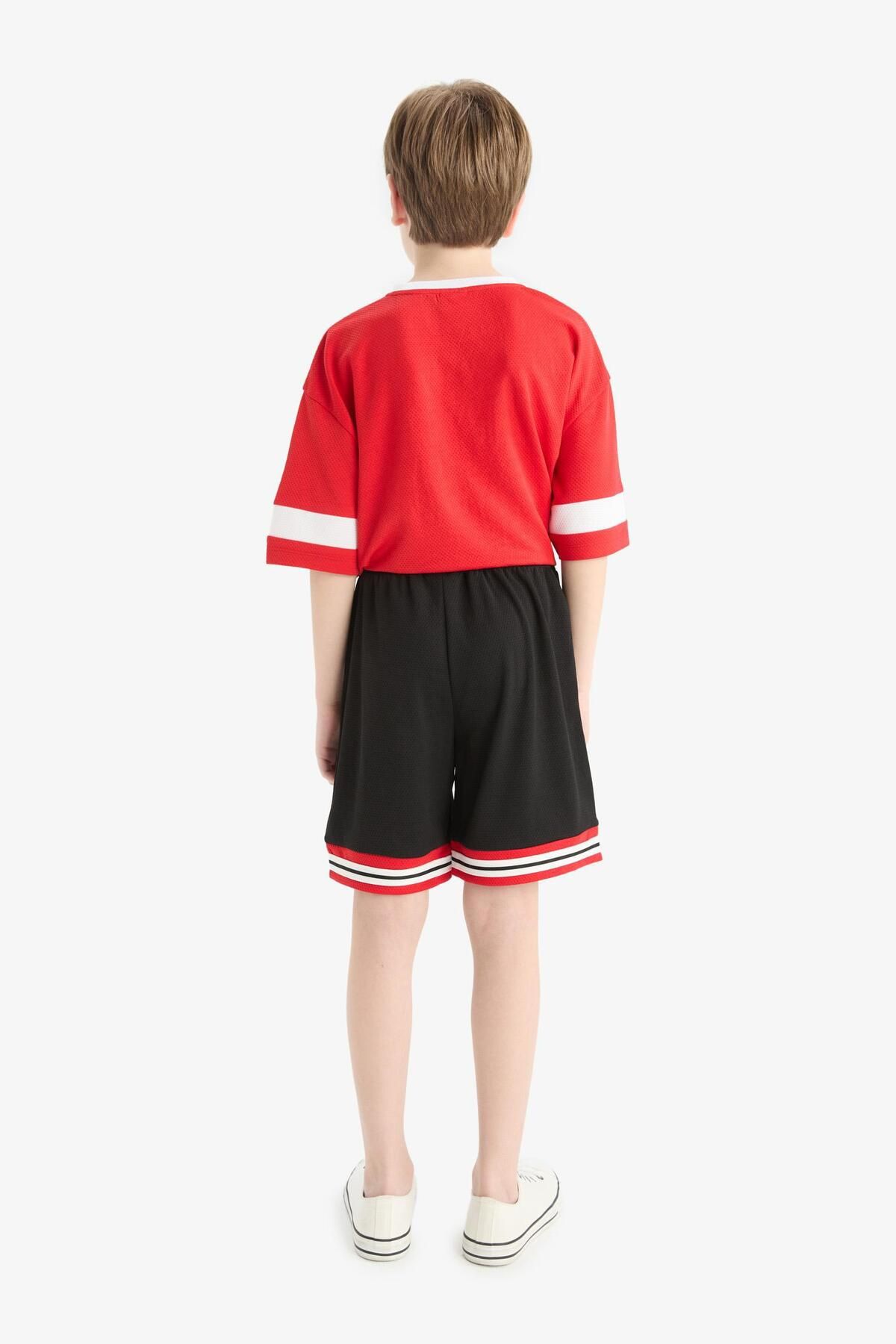DeFacto-Boy's Printed Shorts with Elastic Waist F2419A825Hs 7