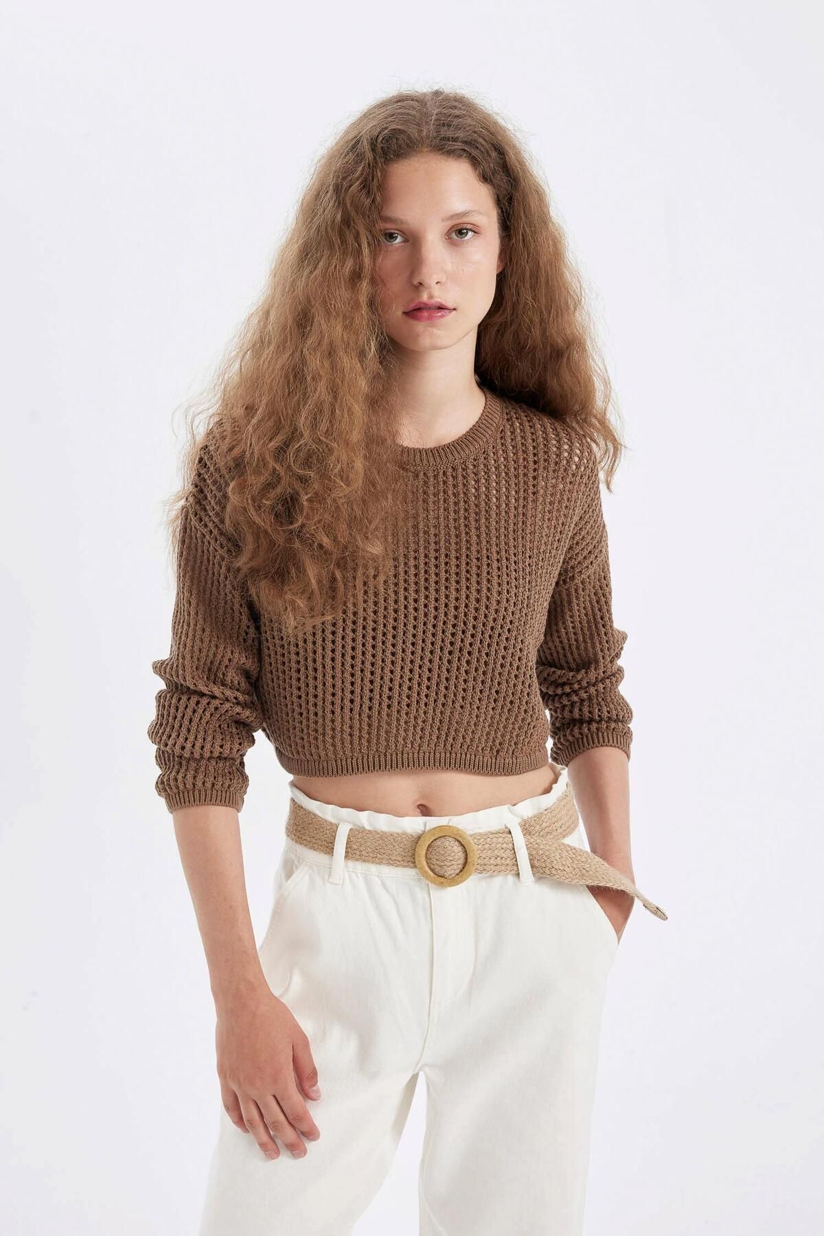 DeFacto-Pulover din tricot cu tăietură confortabilă 7