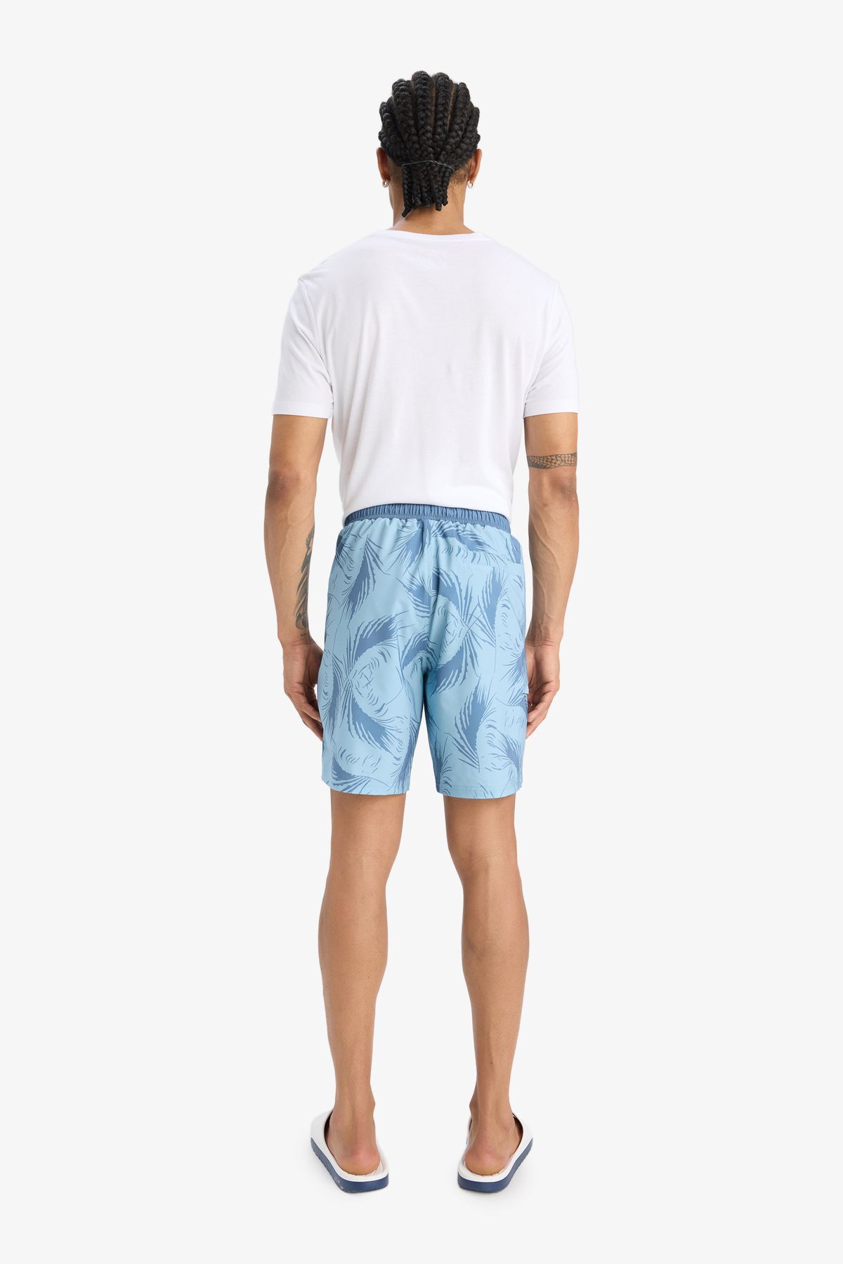 DeFacto-Defactofit Regular Fit Patterned Stretchy Textured Sea Shorts D9630Ax25Hs 7
