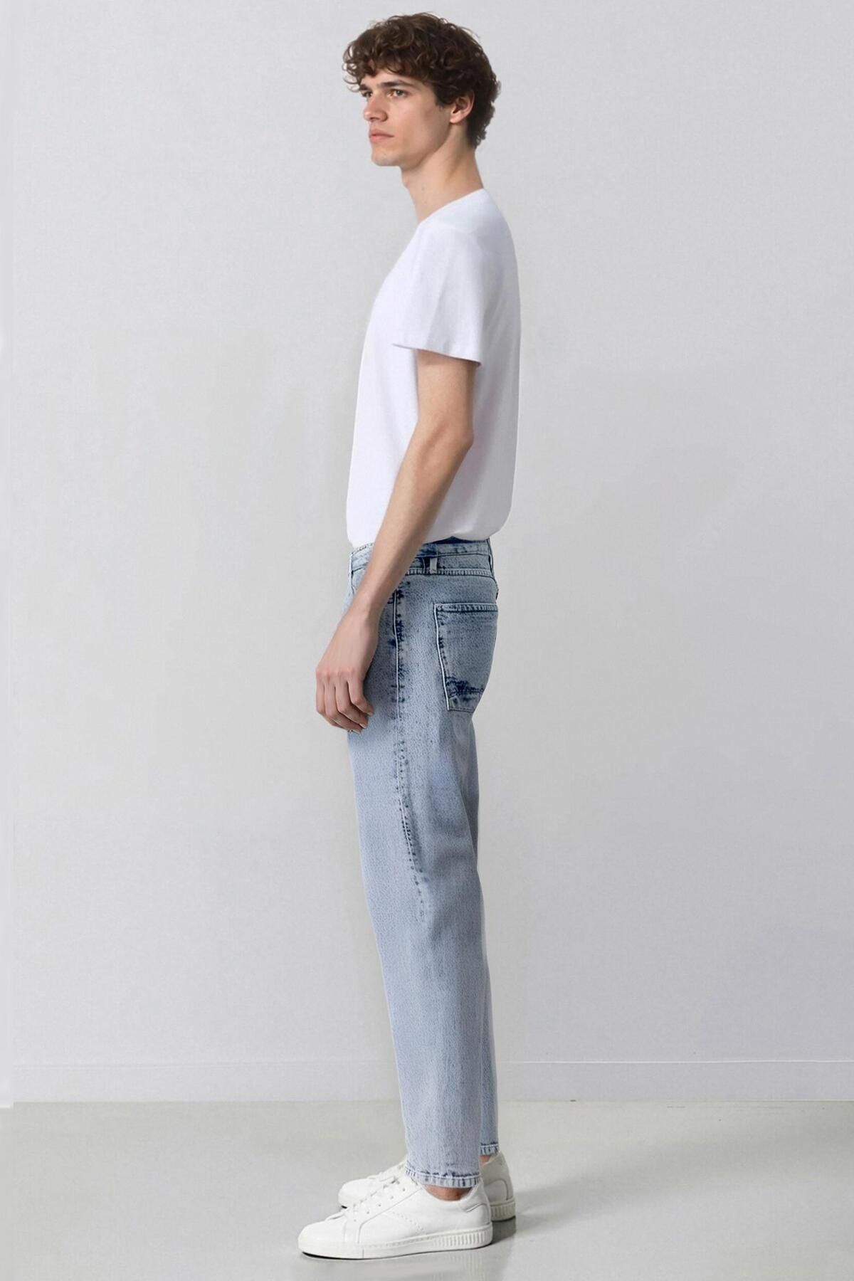 DeFacto-Παντελόνι Slim Tapered Fit Skinny Fit D2008AX25SP 5
