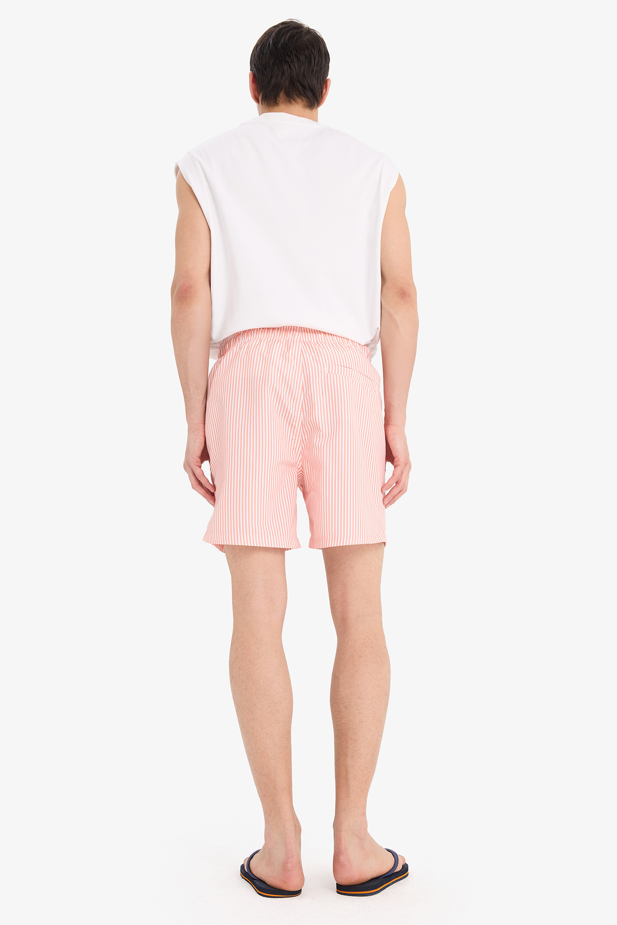 DeFacto-Striped Mesh Lined Short Length Sea Shorts U0024Az25Hs 7