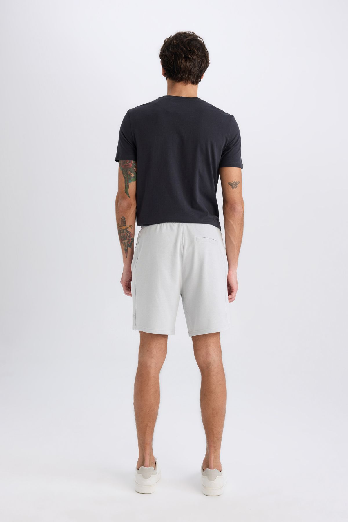 DeFacto-Regular Fit Straight Leg Basic Straight Shorts B8672Ax24Sm 6