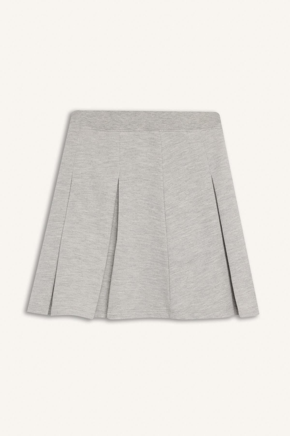 DeFacto-Girls Basic Plain Pleated Skirt E2661A825Sm 6