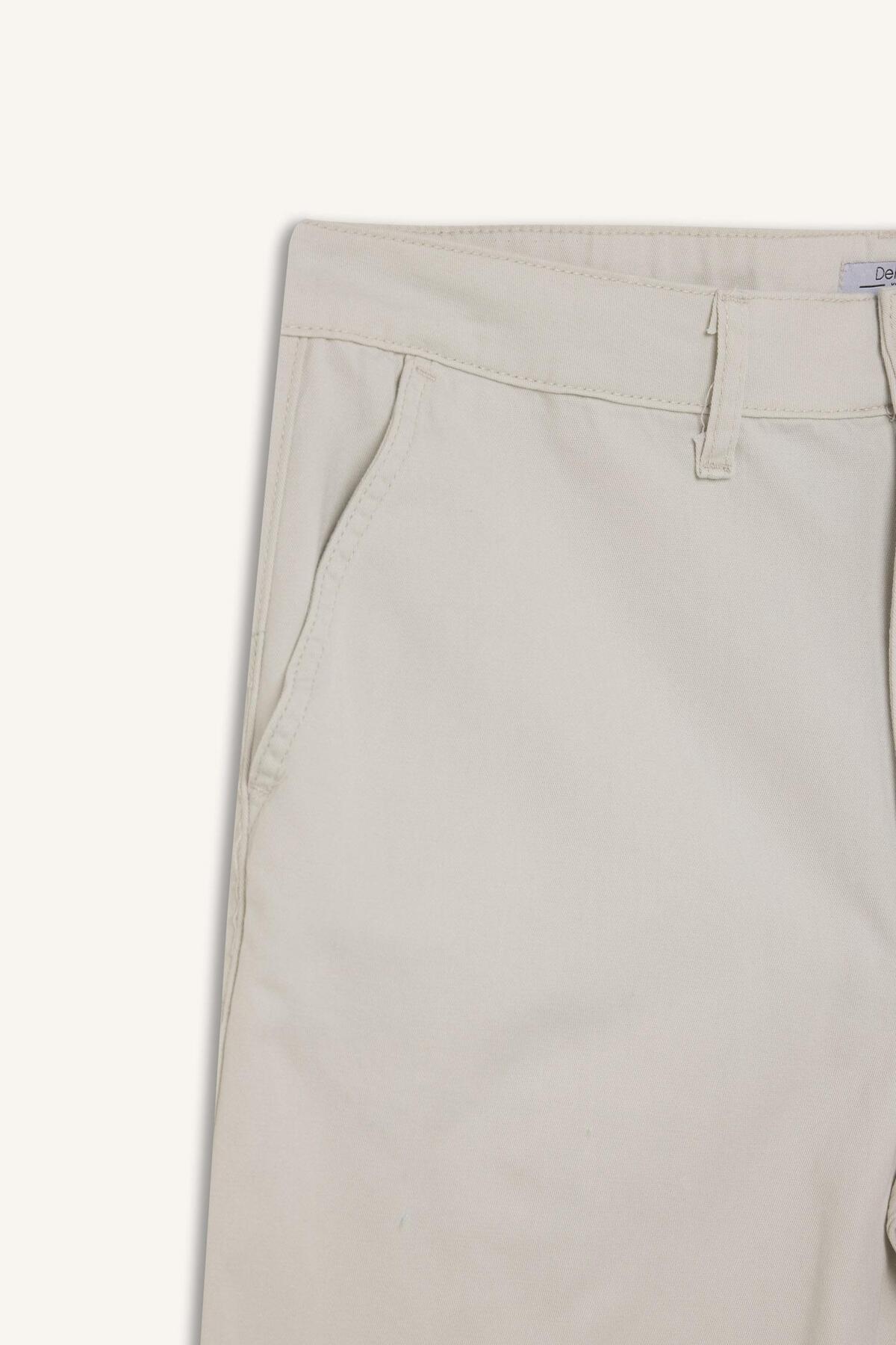 DeFacto-100% Cotton Regular Fit Bermuda Shorts E1231Ax25Sm 7