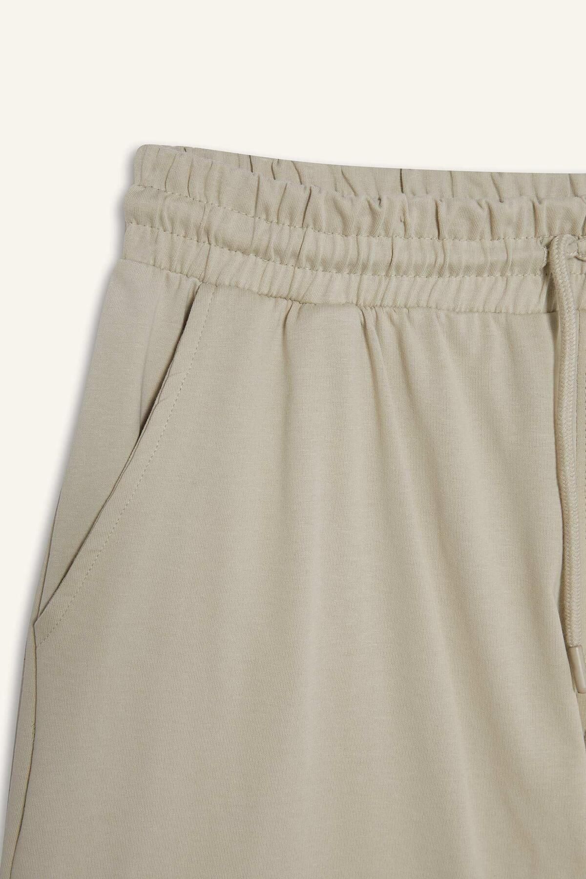 DeFacto-Slim Fit Slim Fit Βαμβακερό Basic ίσιο βερμούδα με τσέπες W1105az25sp 7