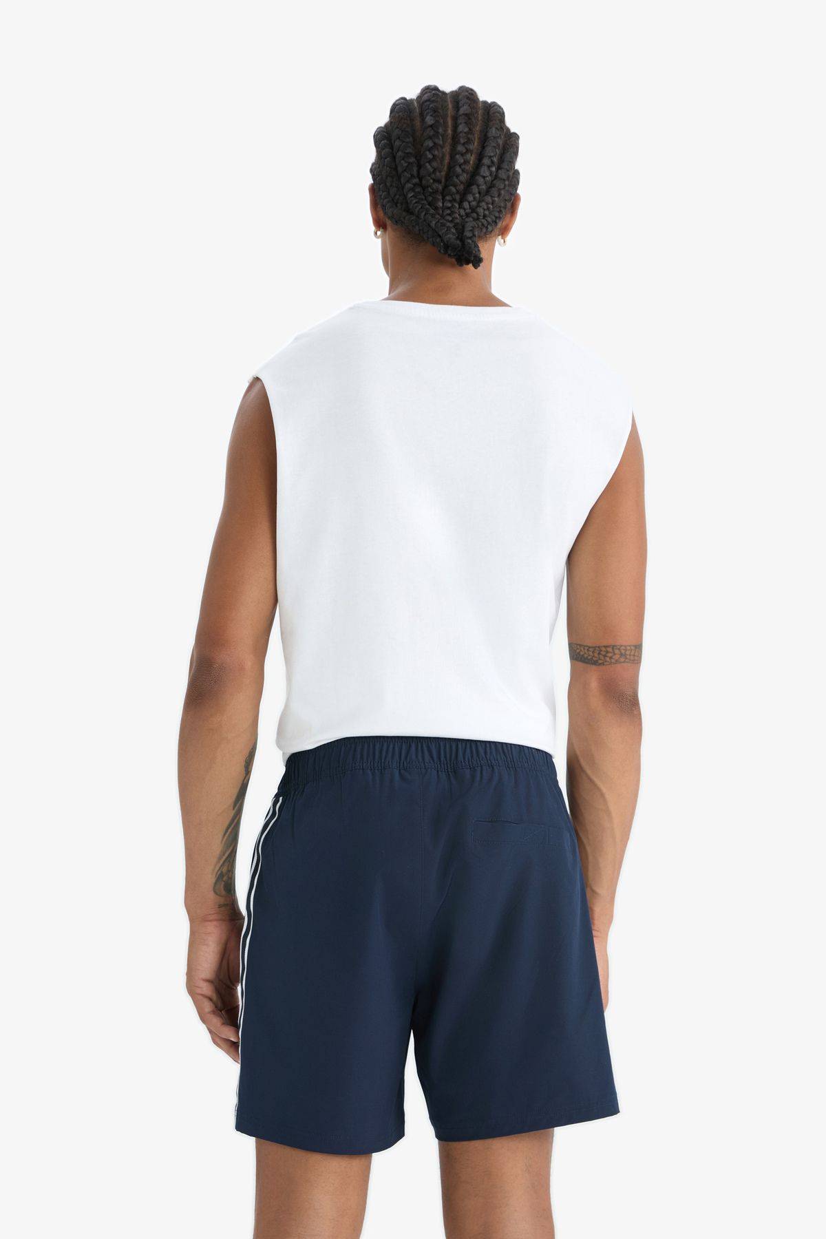DeFacto-Defactofit Flexible Textured Short Length Sea Shorts E4057Ax25Hs 5