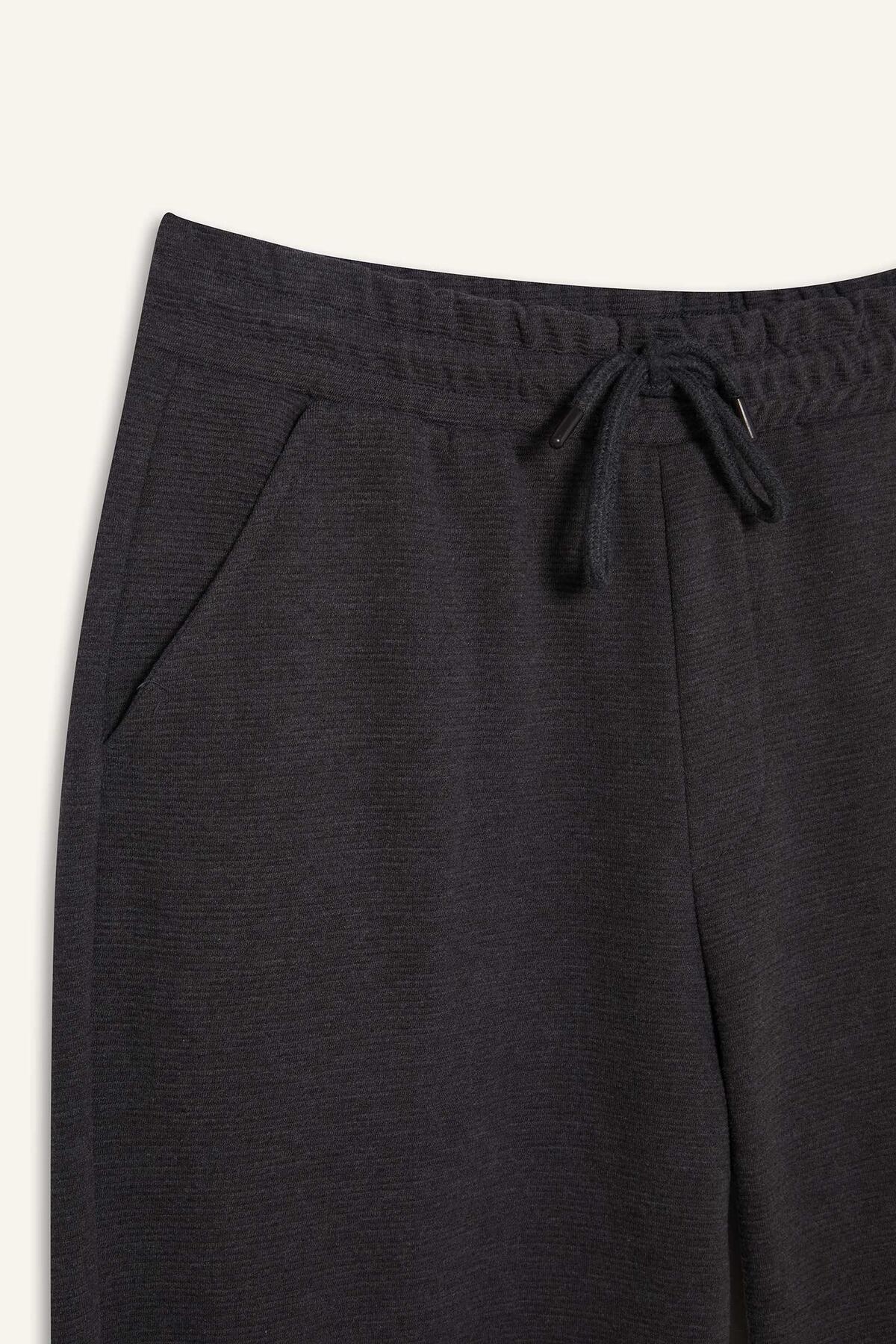 DeFacto-Regular Fit Pocketed Straight Leg Textured Sweatpants D7603Ax25Sp 8