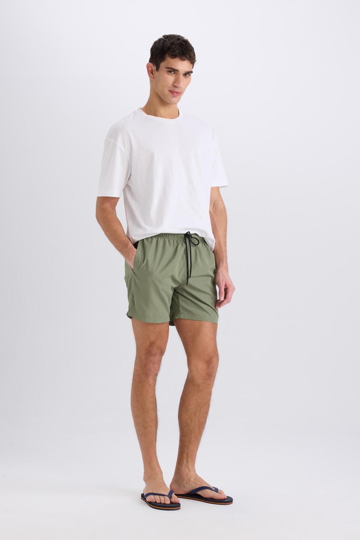 DeFacto-Mesh Lined Quick Dry Short Length Sea Shorts X2955Az25Hs 2
