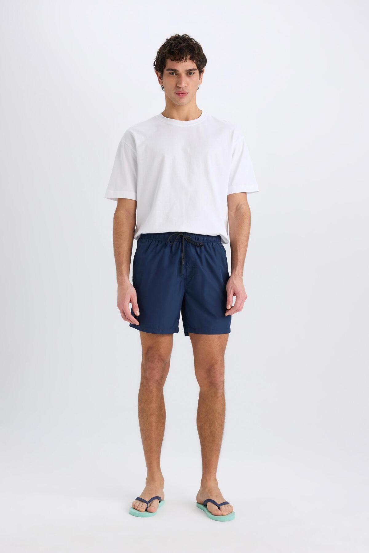 DeFacto-Mesh Lined Quick Dry Short Length Sea Shorts X2955Az25Hs 3