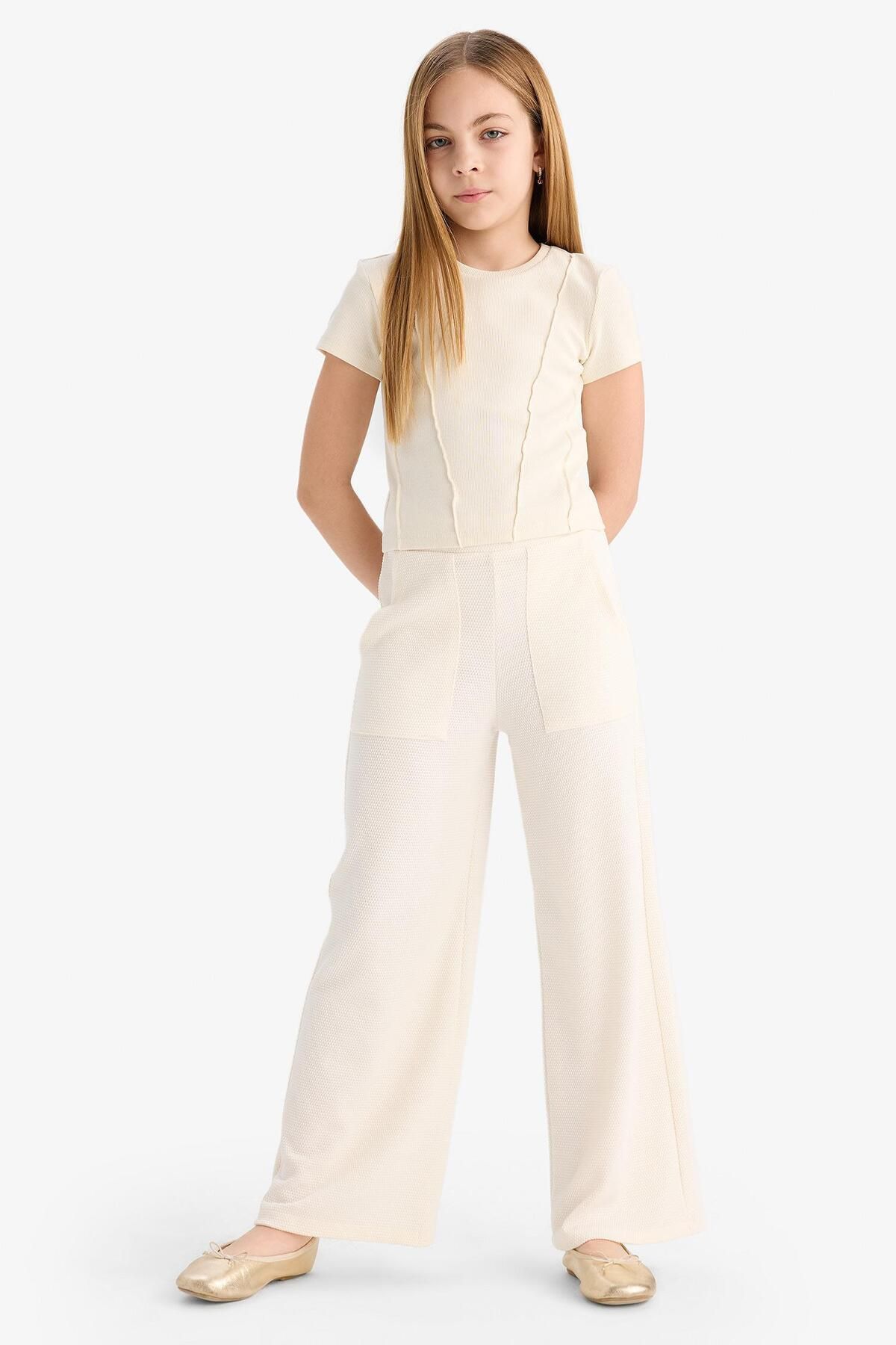DeFacto-Girl's Wide Leg Trousers C1180A824Sp 3