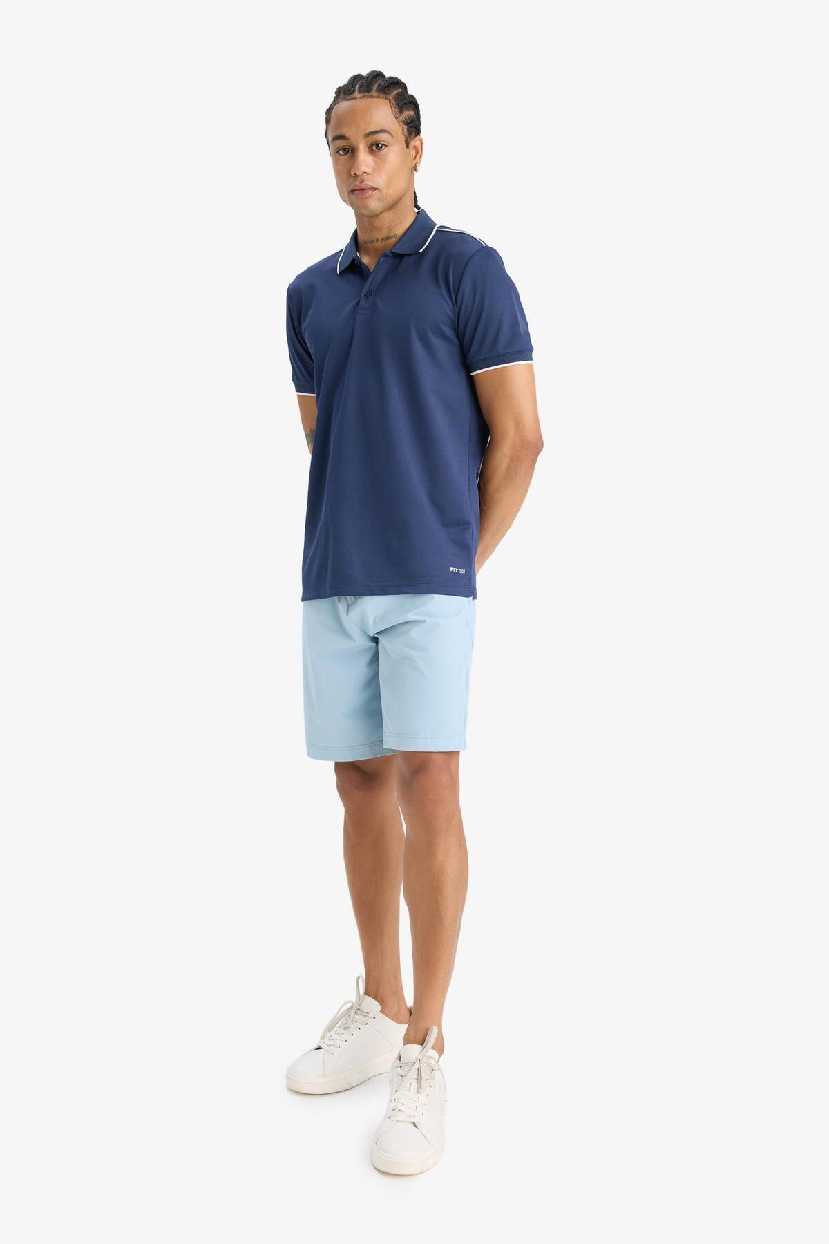DeFacto-Defactofit Stretch Fabric Standard Fit Sportsman Woven Shorts E4138Ax25Sm 3