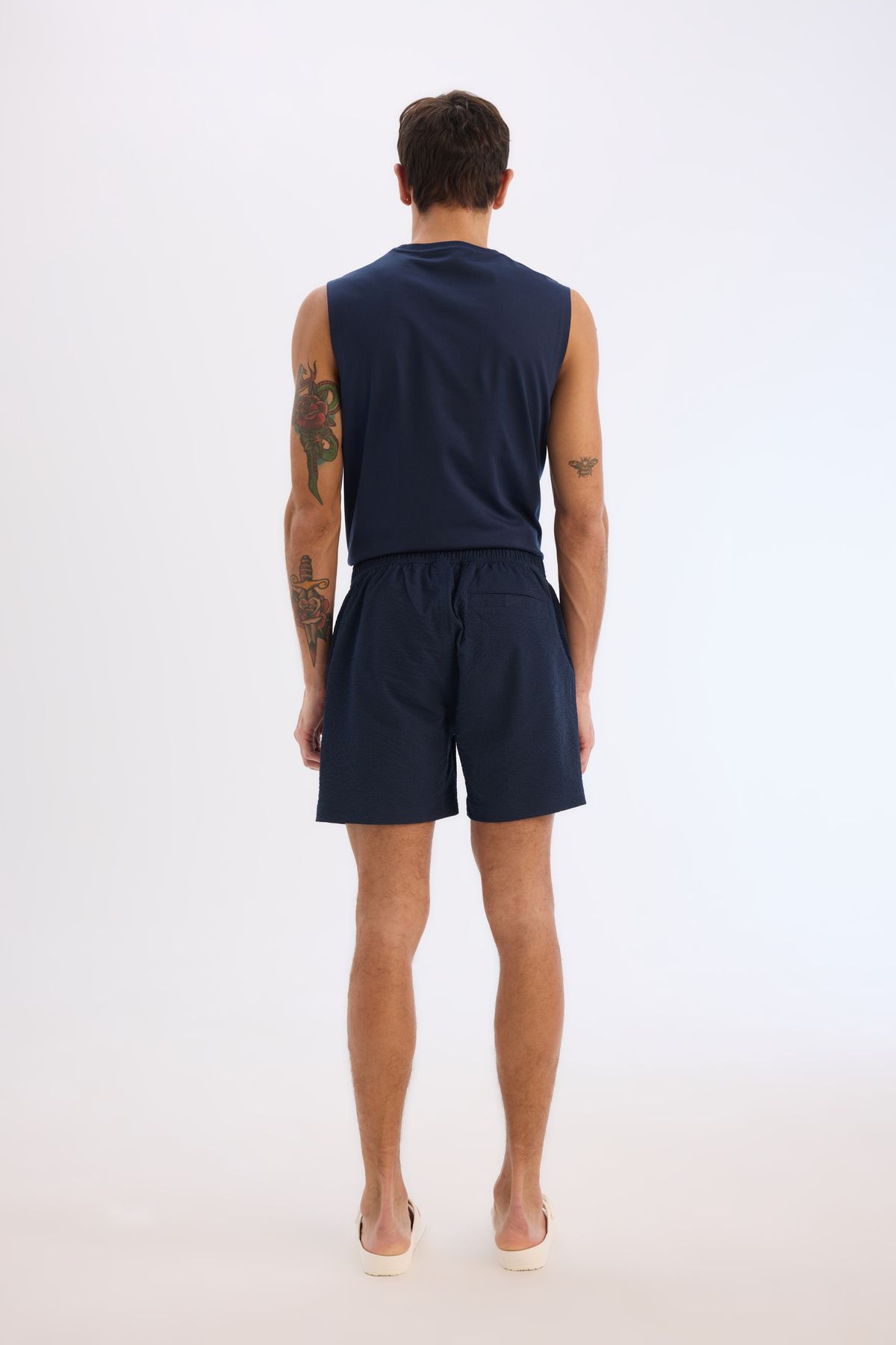 DeFacto-Mesh Lined Button Front Short Length Sea Shorts E0904Ax25Hs 8