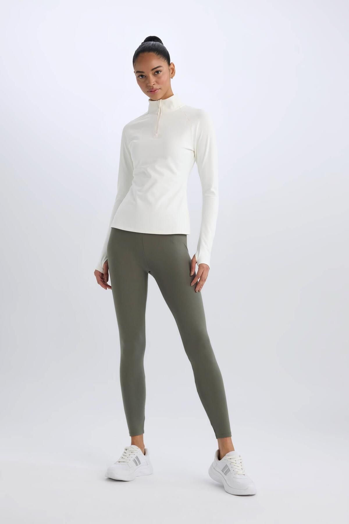 DeFacto-Defactofit Waist Hugging Athlete Leggings B4590Ax24Wn 1