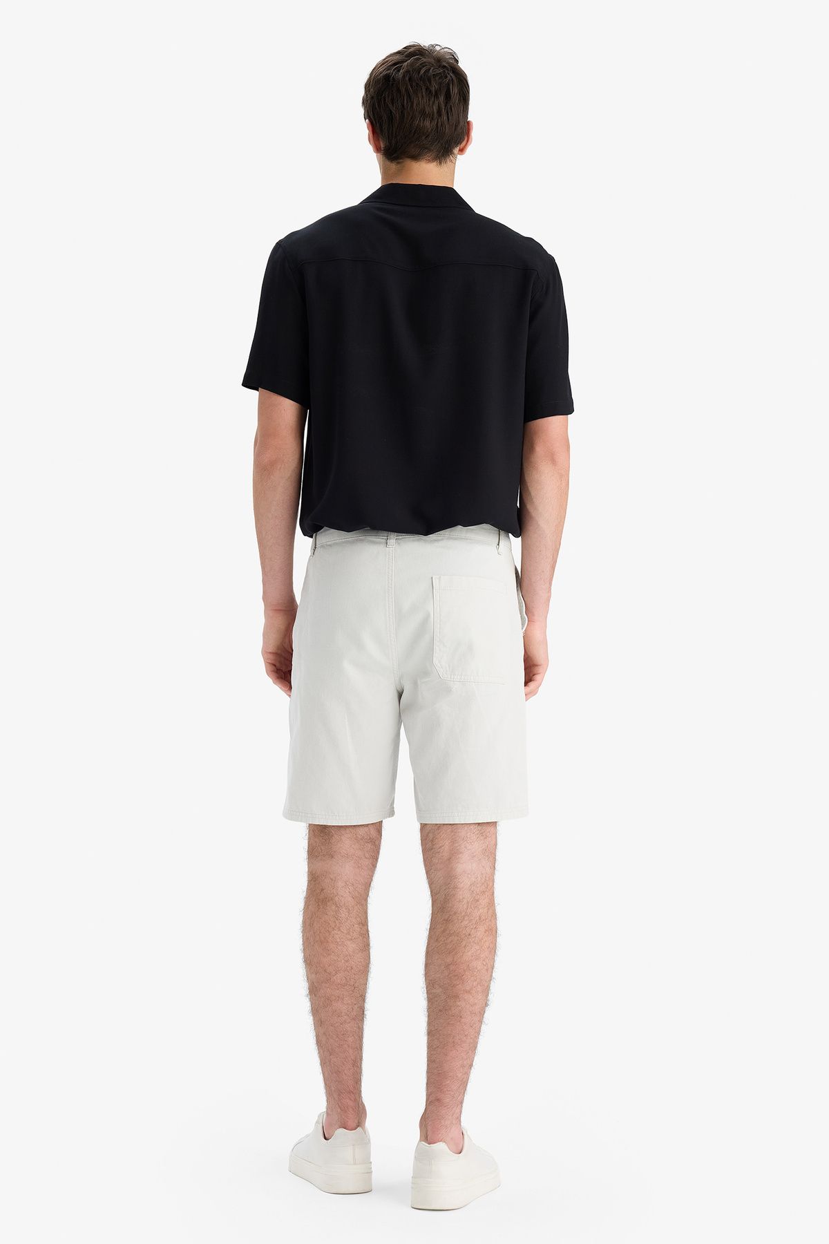 DeFacto-100% Cotton Regular Fit Bermuda Shorts E1231Ax25Sm 5