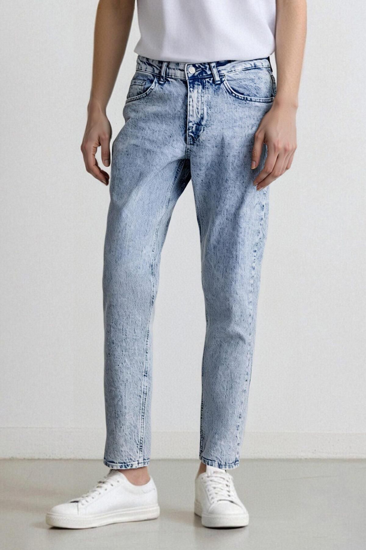 DeFacto-Παντελόνι Slim Tapered Fit Skinny Fit D2008AX25SP 6