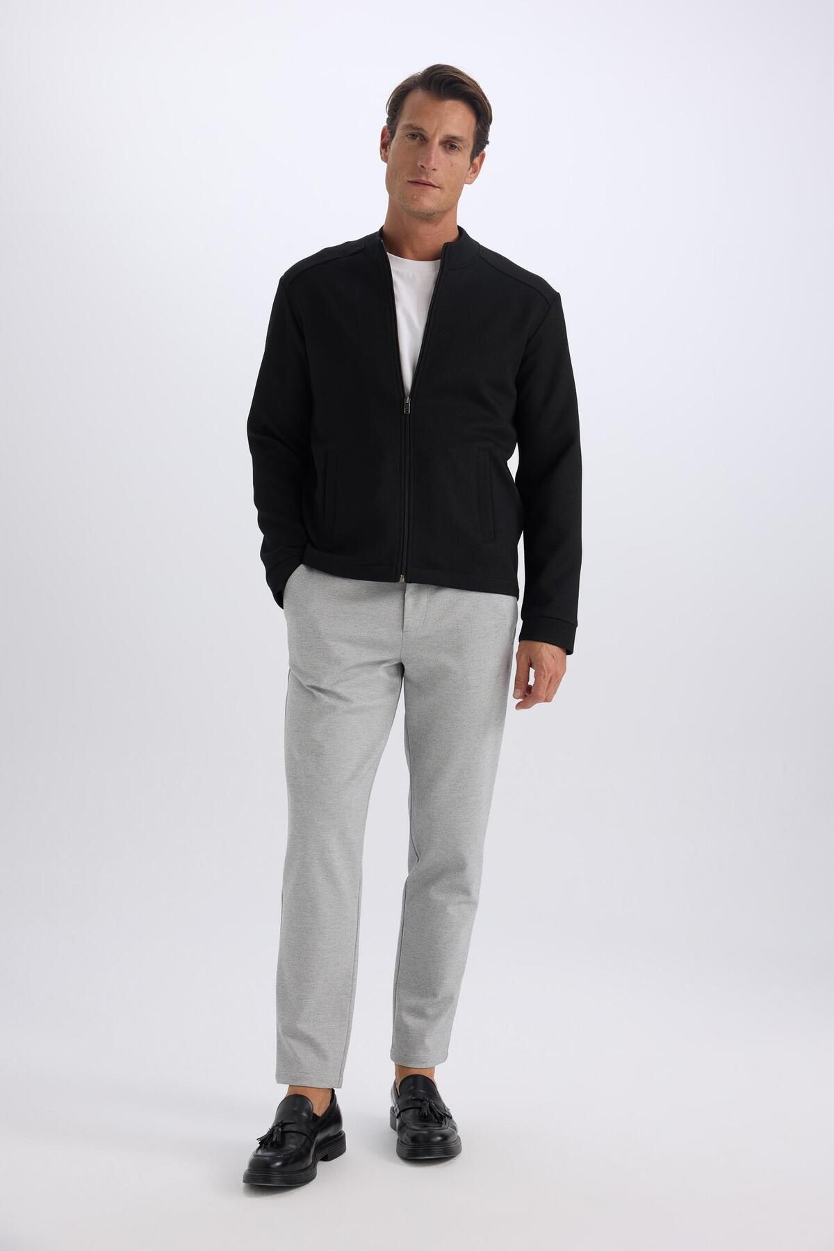DeFacto-Jogger Straight Leg All-Way Stretching Summer Fabric Trousers T6317Az24Sp 5