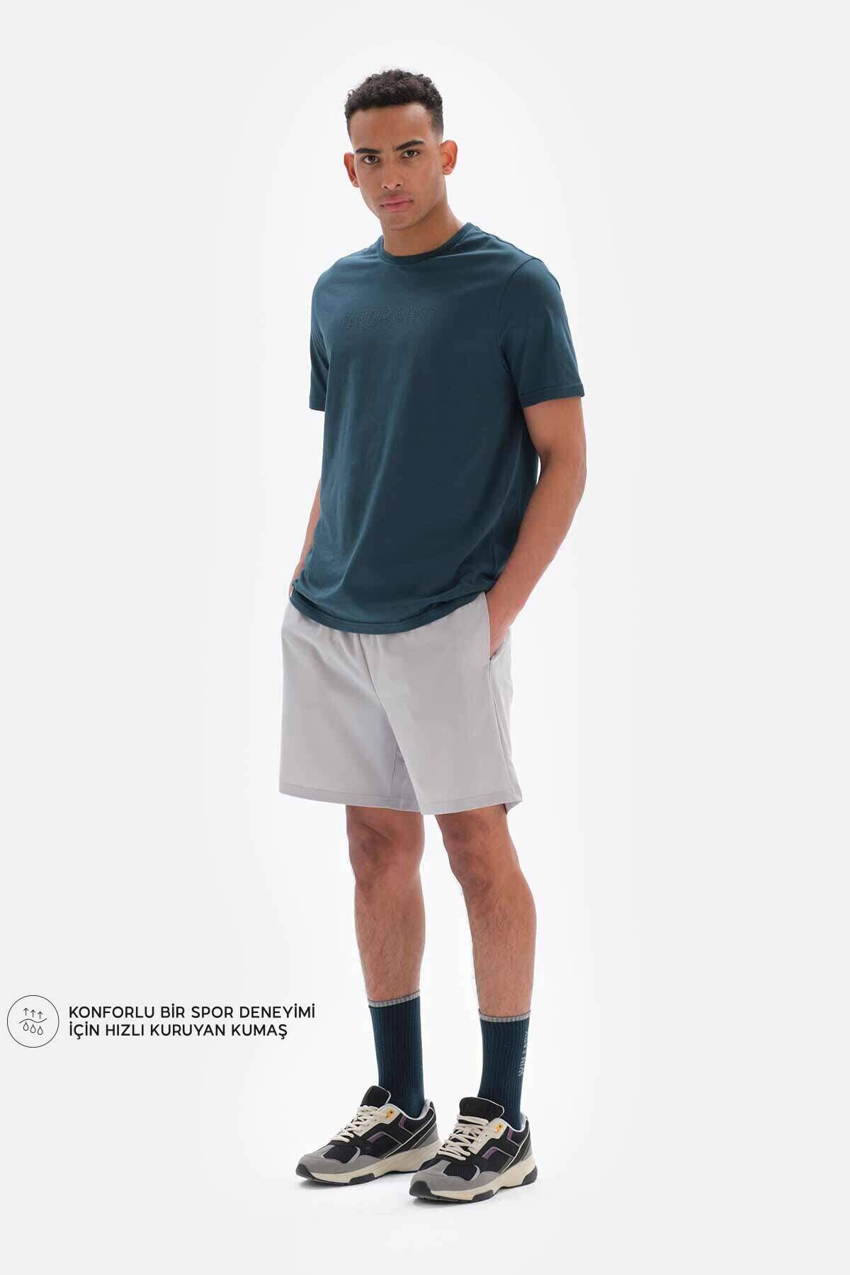 Dagi-Graue Active Herren Basic Leggings Shorts 1