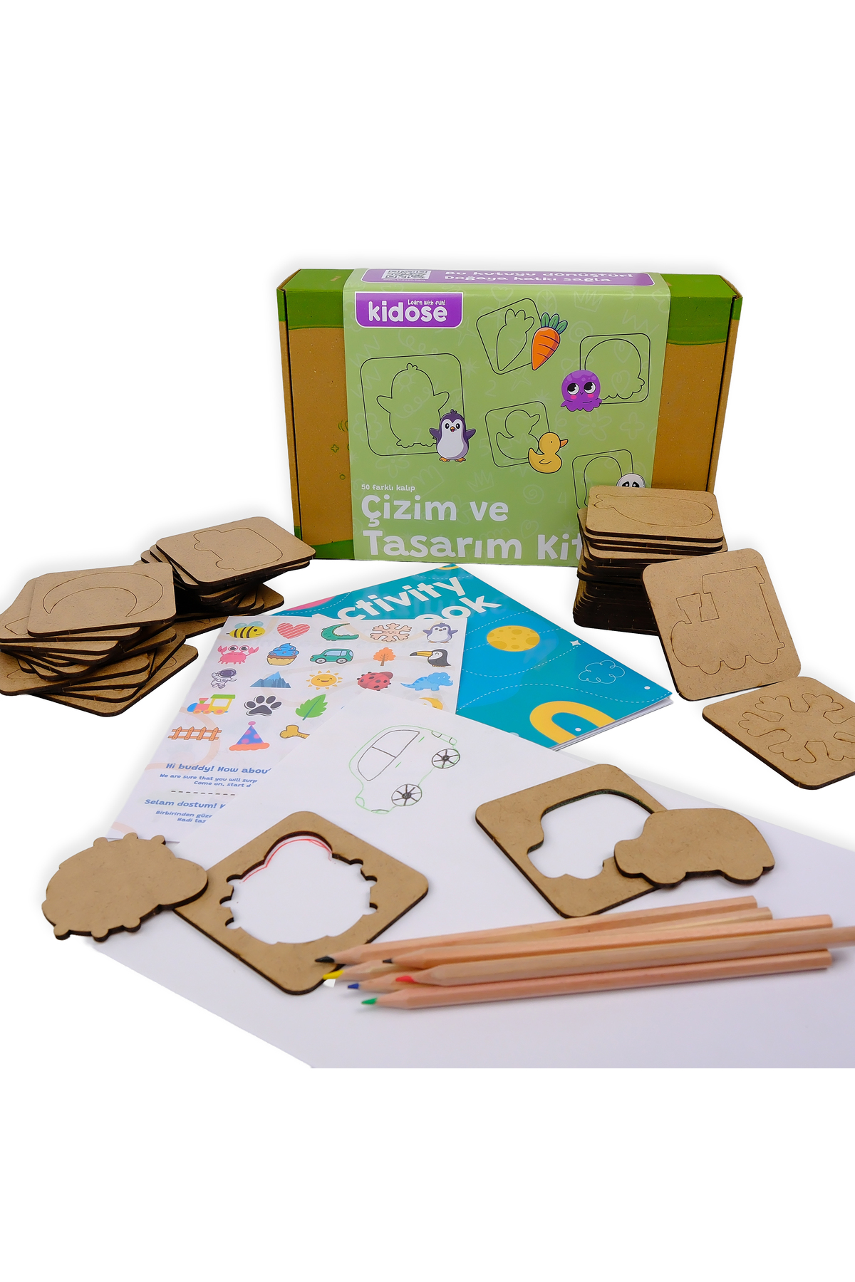 کیت آموزشی طراحی و نقاشی Kidose – مجموعه تمرین طراحی – کیت مهارتهای ظریف حرکتی دست