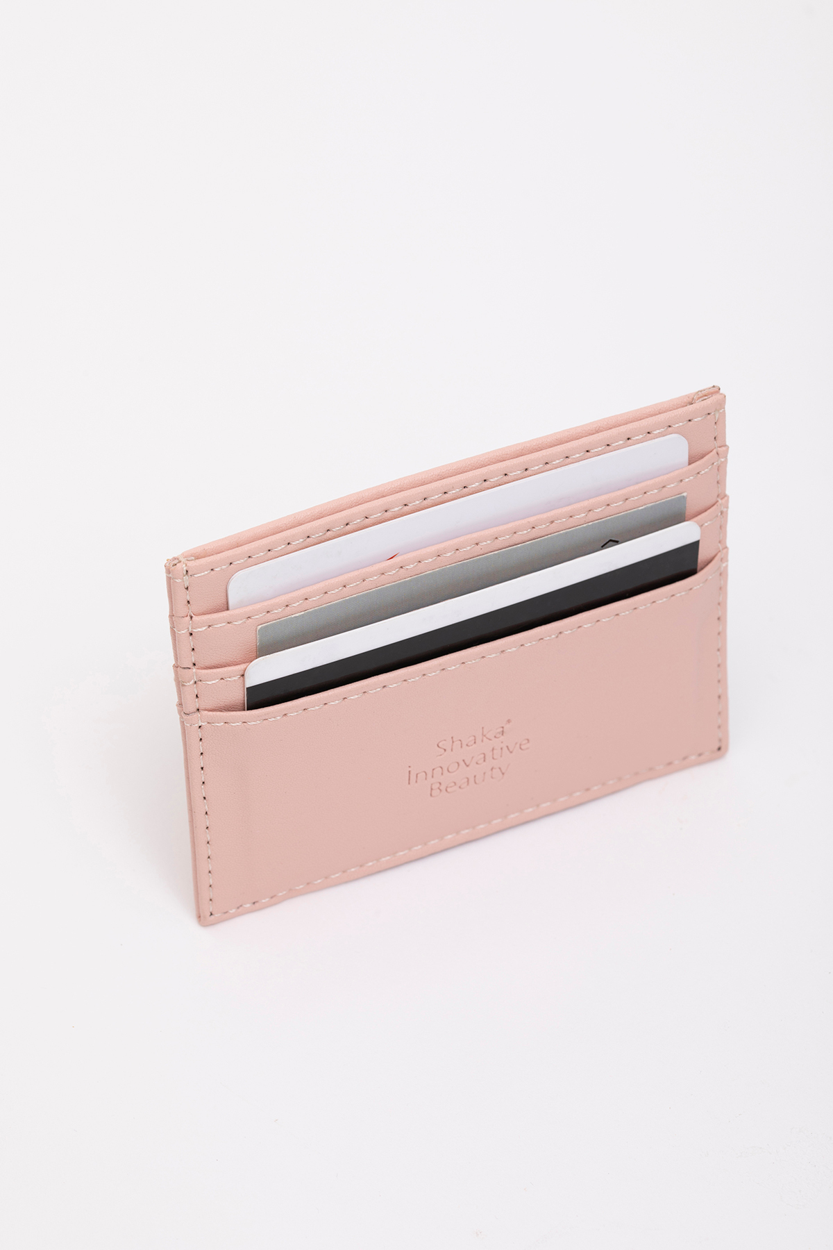 SHAKA Pudra SHK68 Unisex Suni Deri Süper İnce Model Kağıt Para Bölmeli Kredi Kartı Ve Kartvizitlik Kartlık görsel 2