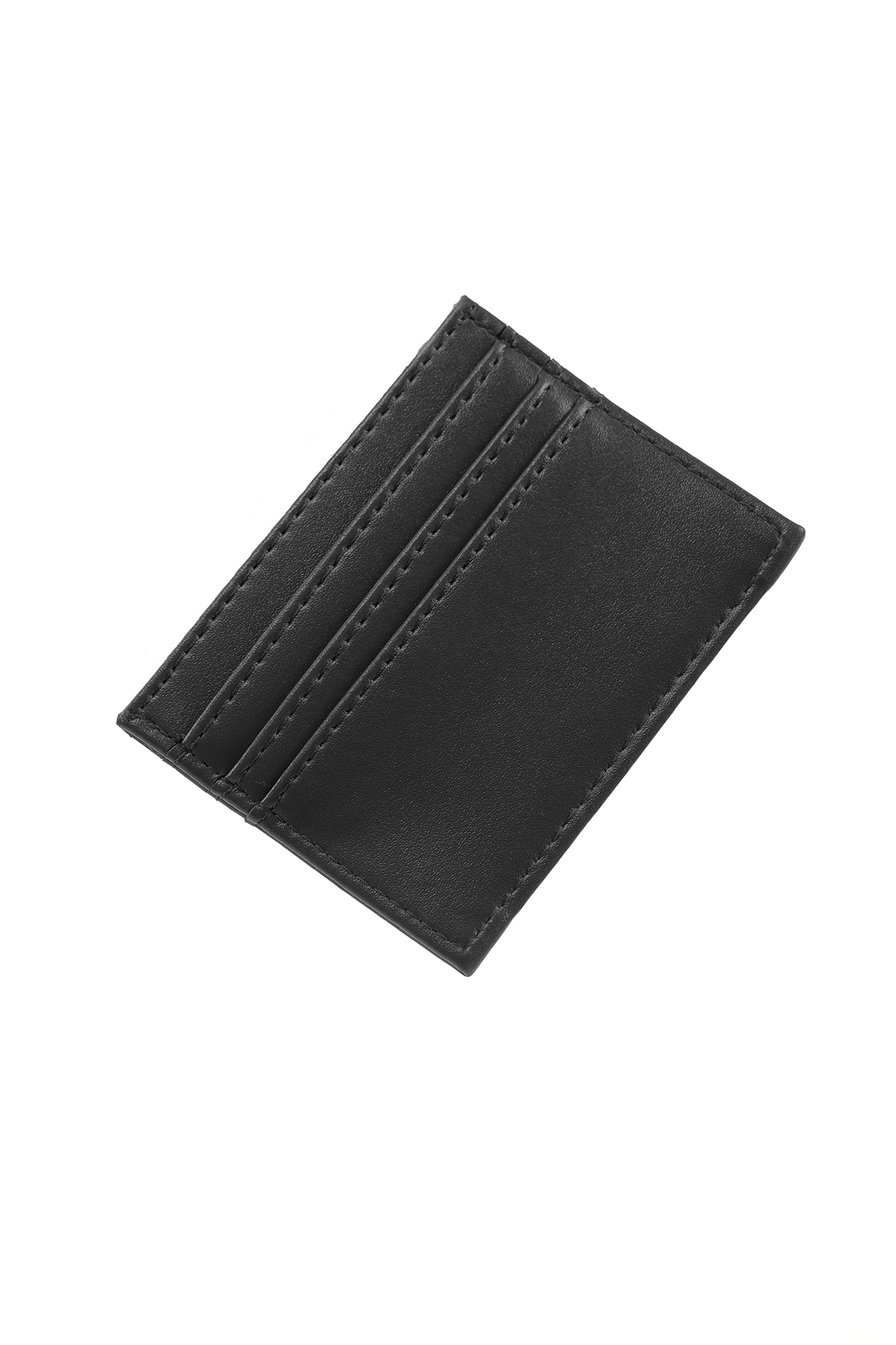 SHAKA Siyah SHK68 Unisex Suni Deri Süper İnce Model Kağıt Para Bölmeli Kredi Kartı Ve Kartvizitlik Kartlık görsel 8